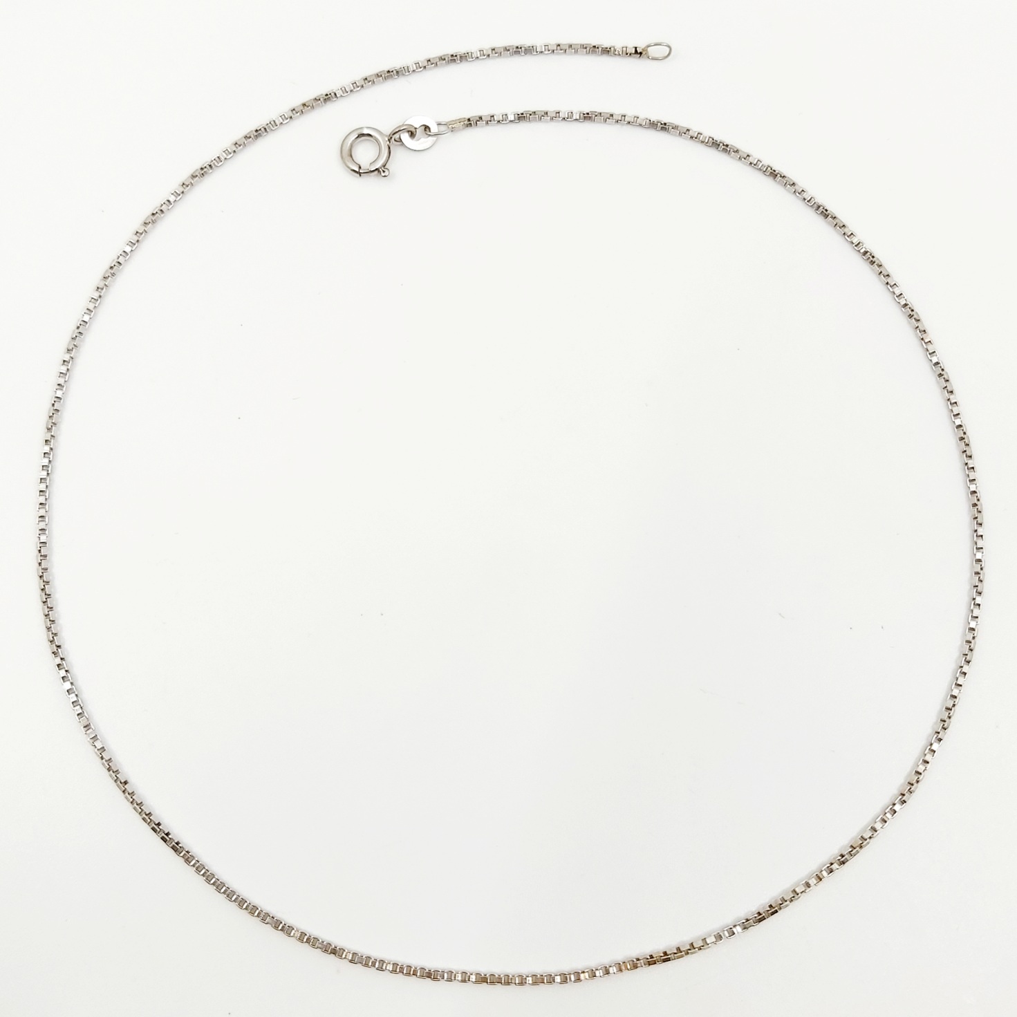1 Halskette 585/- Weißgold, 37 cm, 3,2 g