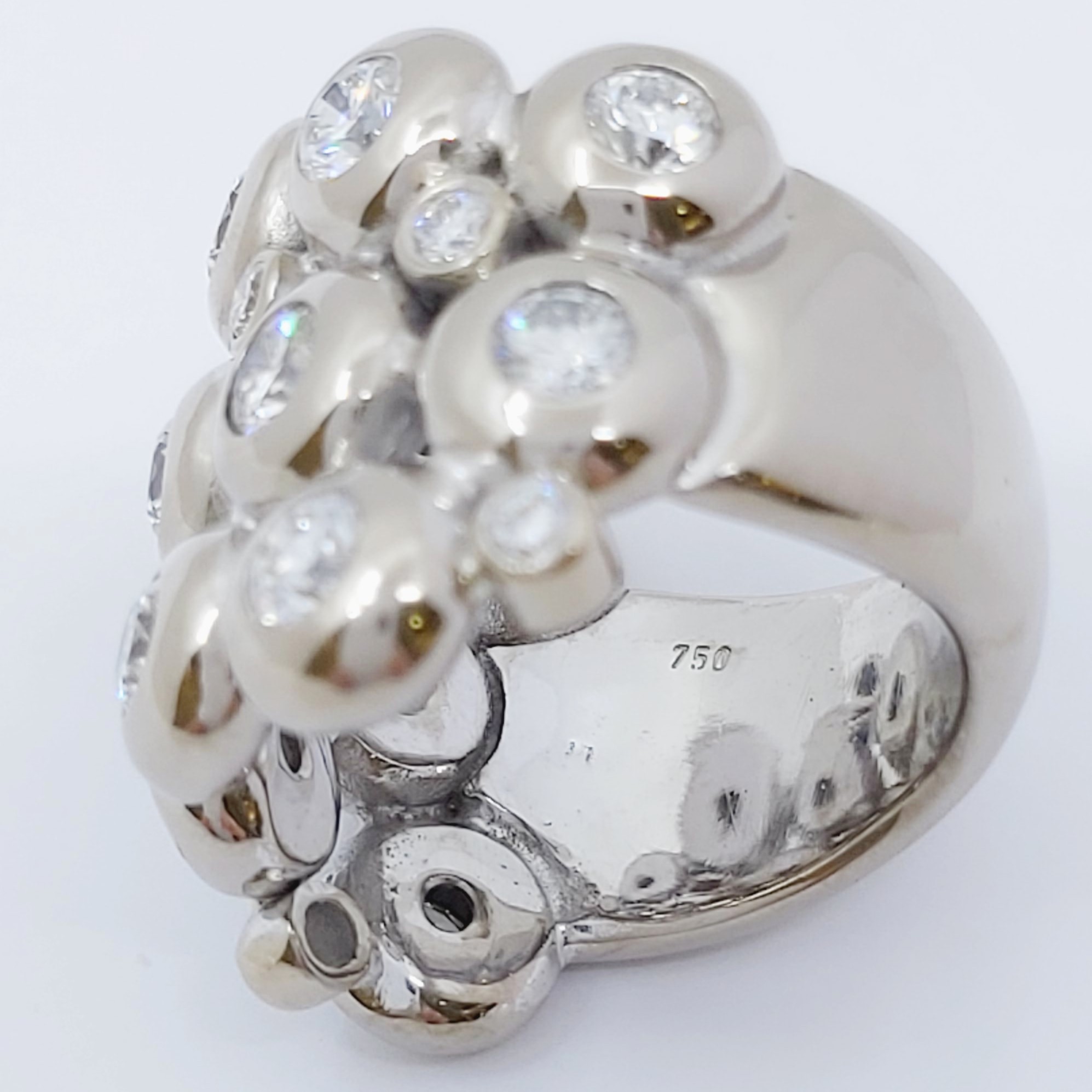 Ring 750/- mit Brillanten, Größe: 58, 36,46g