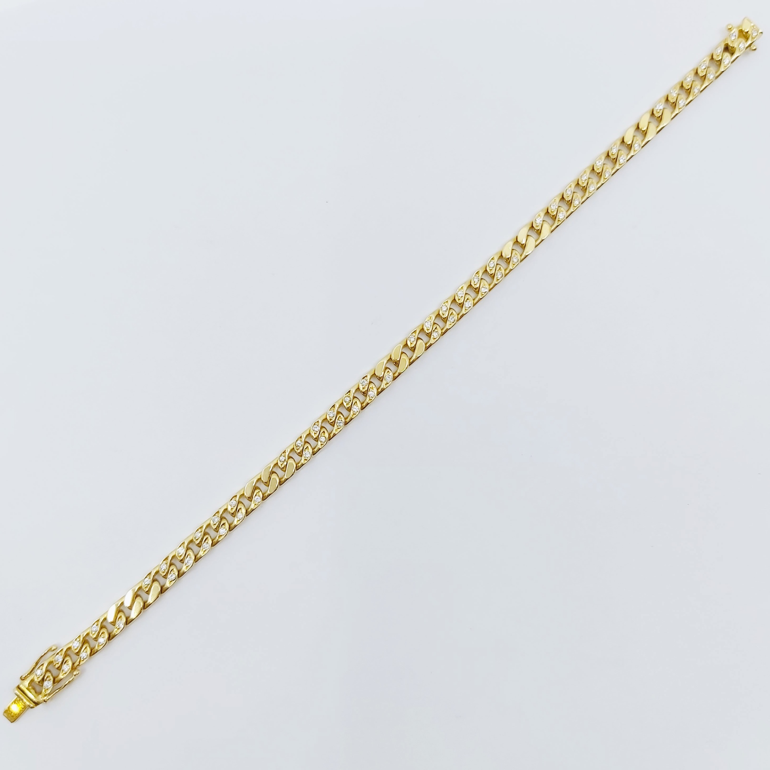 Armband 750/- mit Brillanten, Länge: 21,2 cm, 27,01g