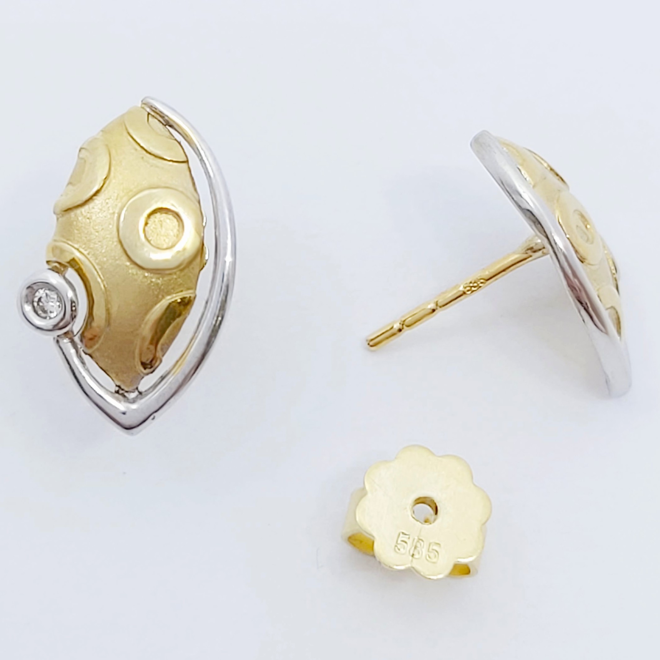 Ohrringe 585/- mit Brillanten, 2,46g
