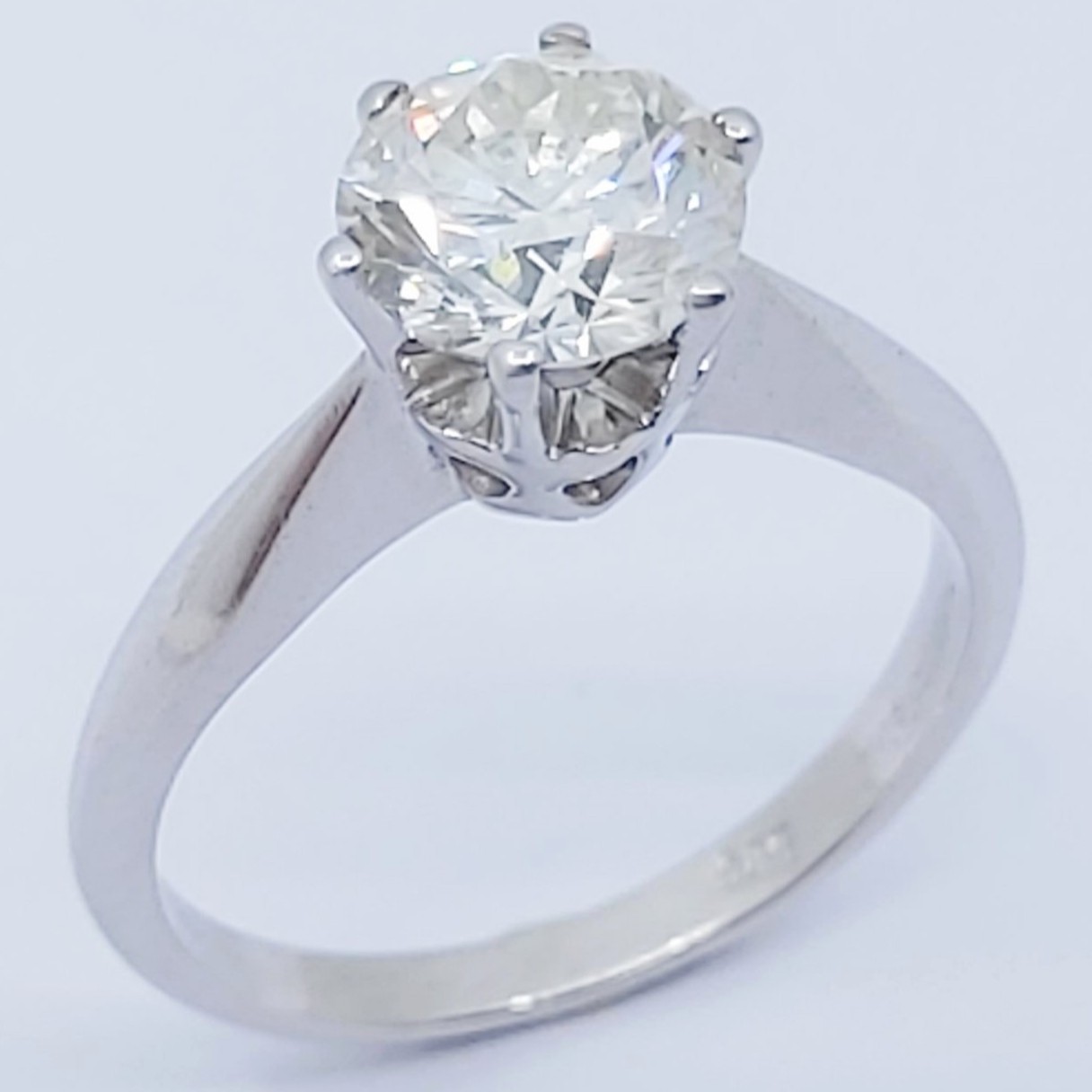 Ring 585/- mit Brillant, Größe: 54, 3,41g
