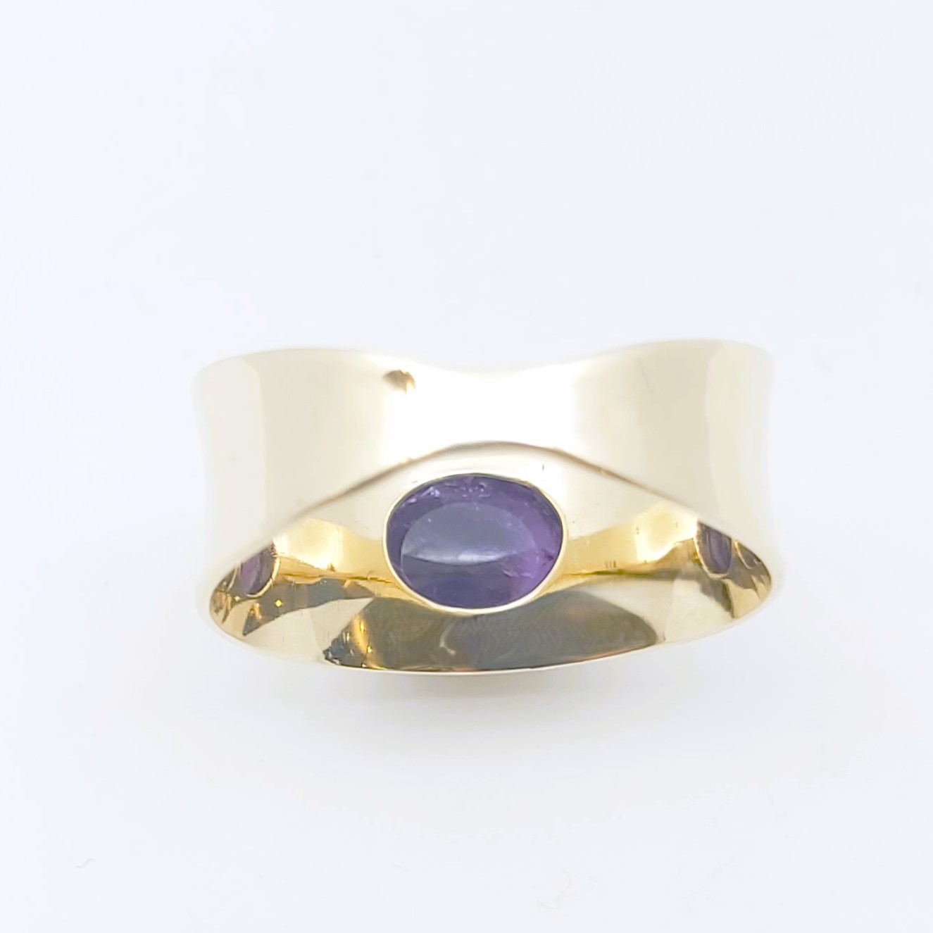 Ring 585/-, Größe: 62 mit Amethyst, 5,590 g