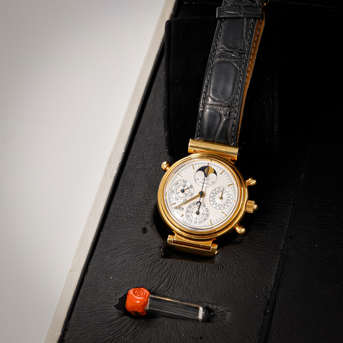 1 Armbanduhr IWC 750/-, Da Vinci Rattrapante, ewiger Kalender, Ref. 3751 , limitiert