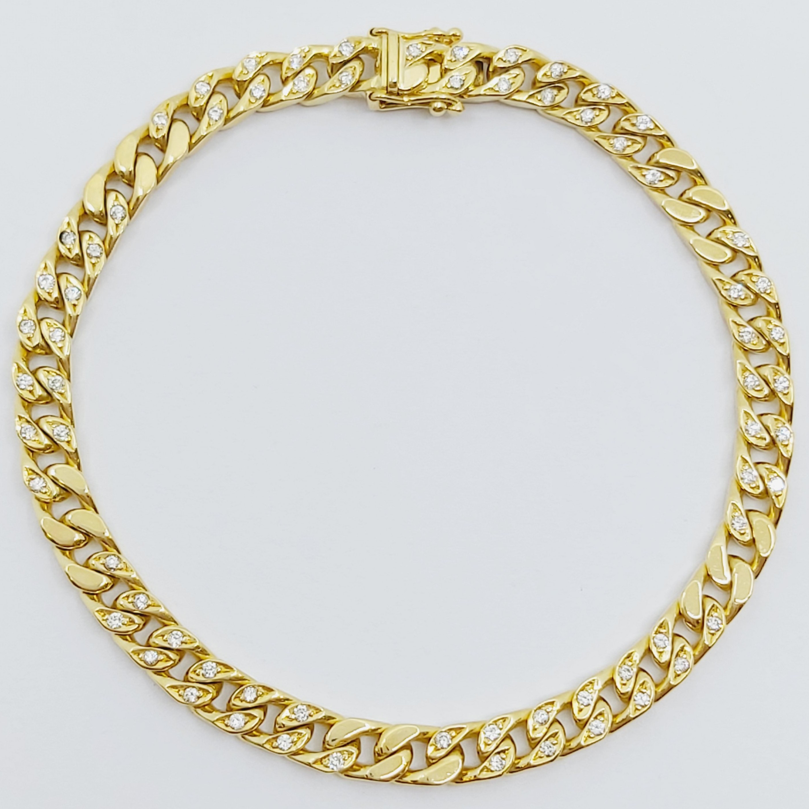 Armband 750/- mit Brillanten, Länge: 21,2 cm, 27,01g