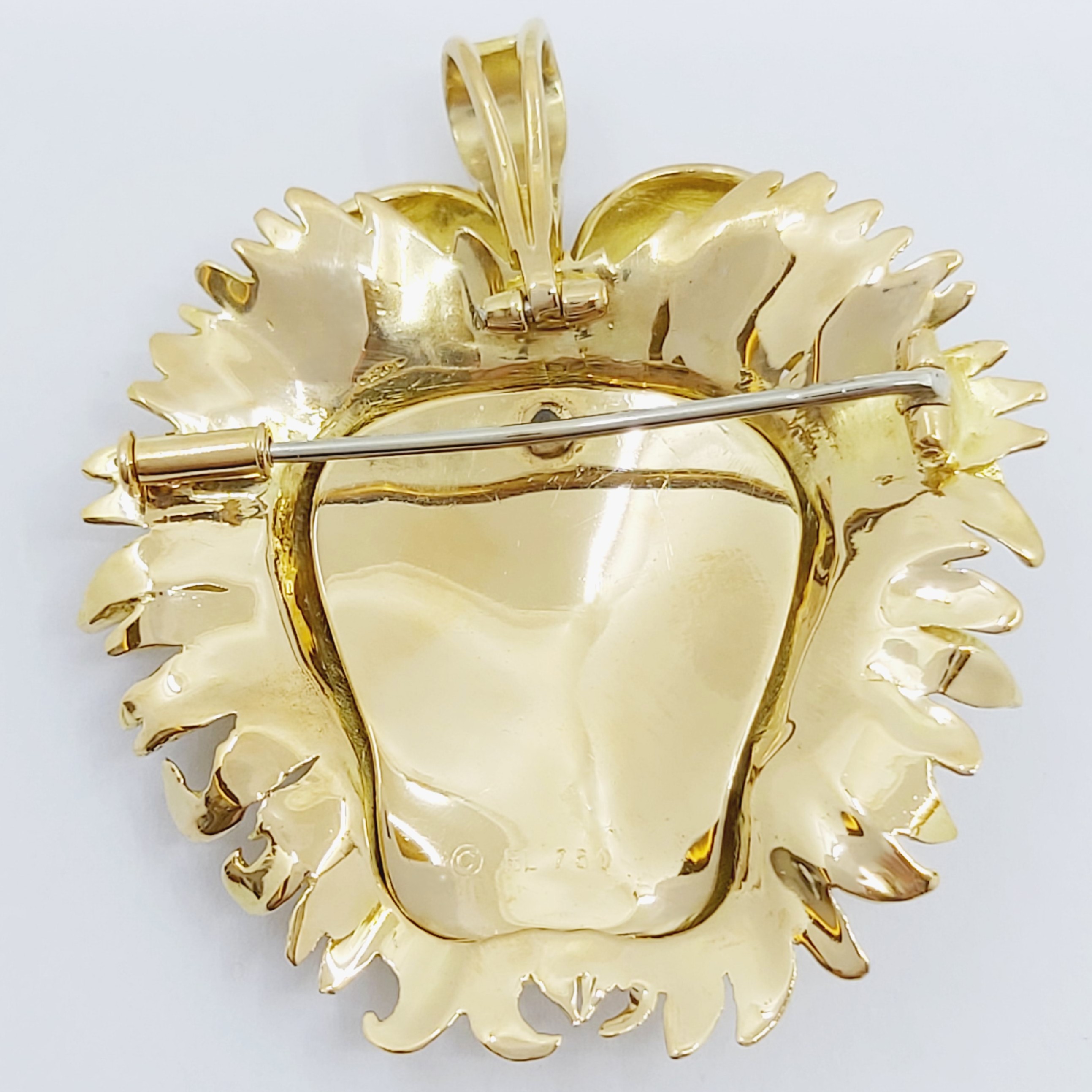 Anhänger/Brosche 750/- "Löwe", 30,62g