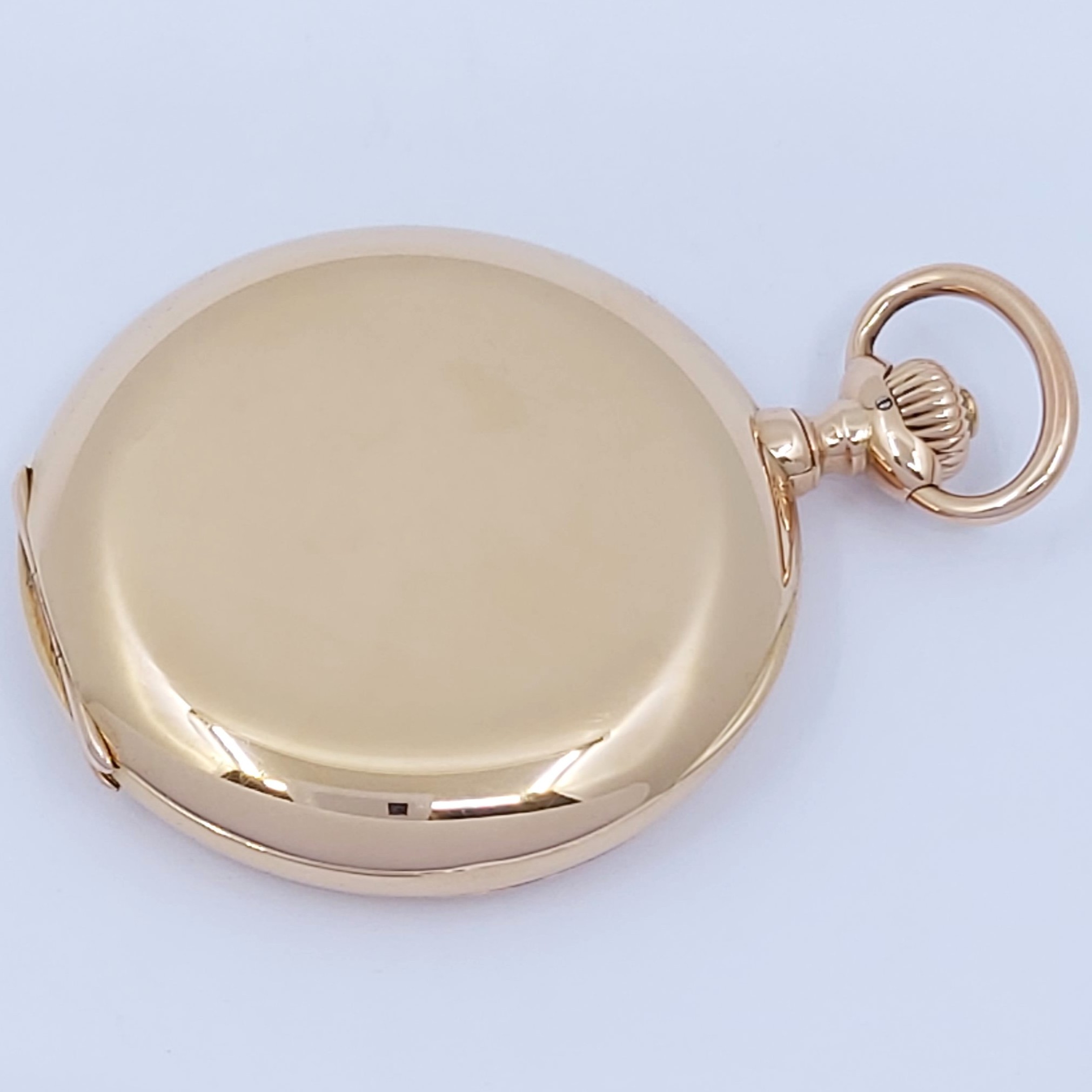 Savonette-Taschenuhr 585/- Roségold J. Assmann Glashütte, Fullset