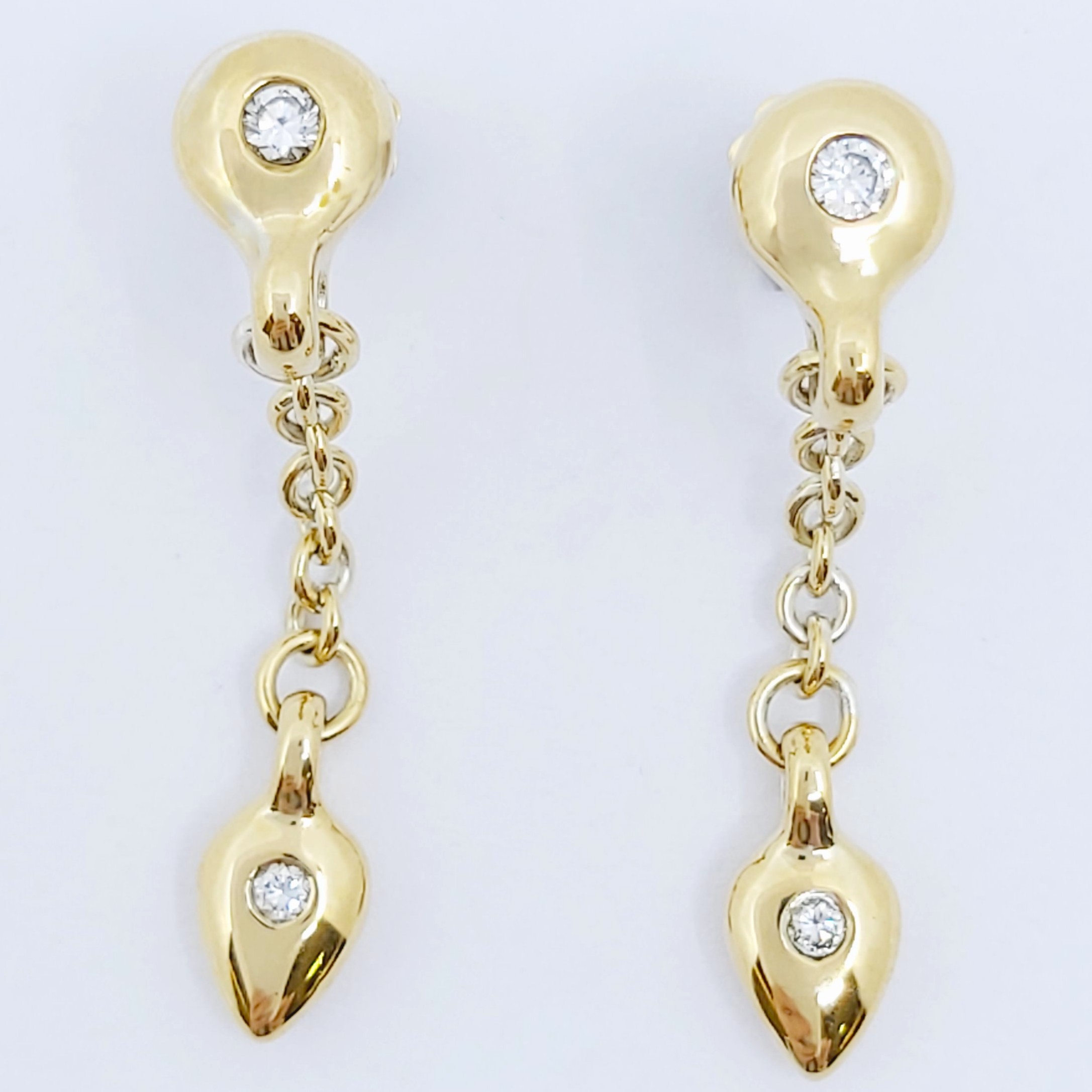 Ohrhänger 750/- mit Brillanten, 11,660g