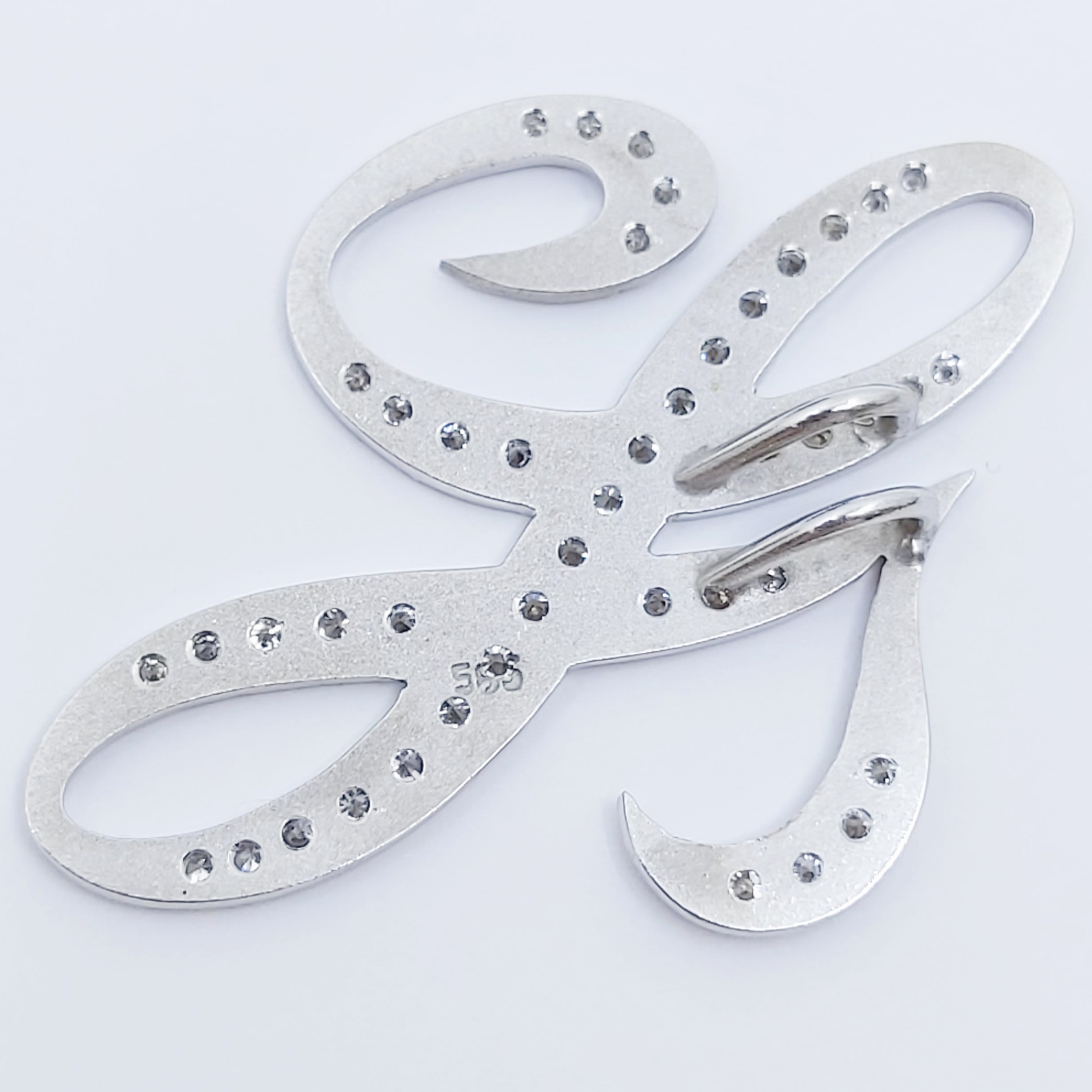 Anhänger 585/-, "H" mit Brillanten, 4,03g