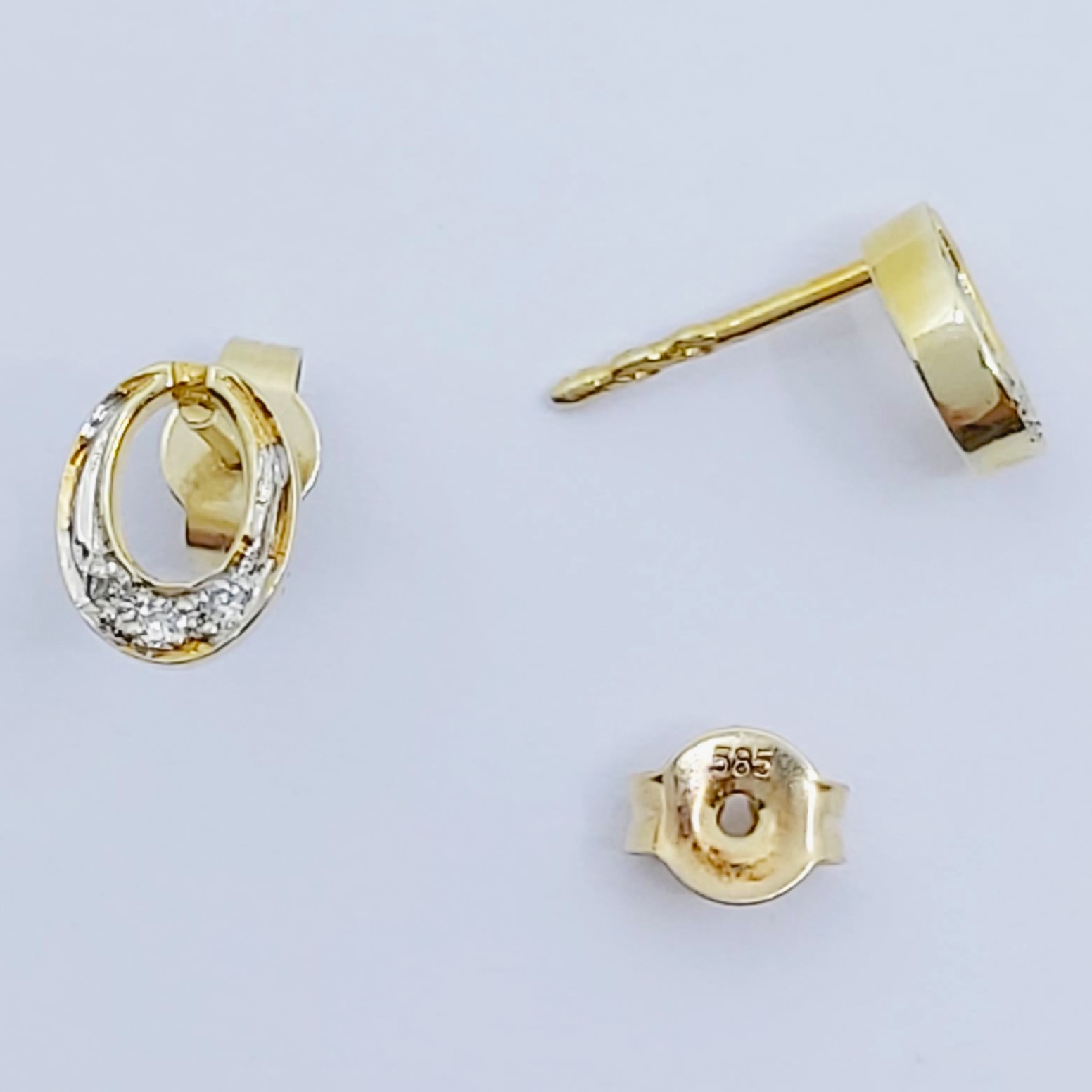 Ohrstecker 585/- mit Diamanten, 1,13g