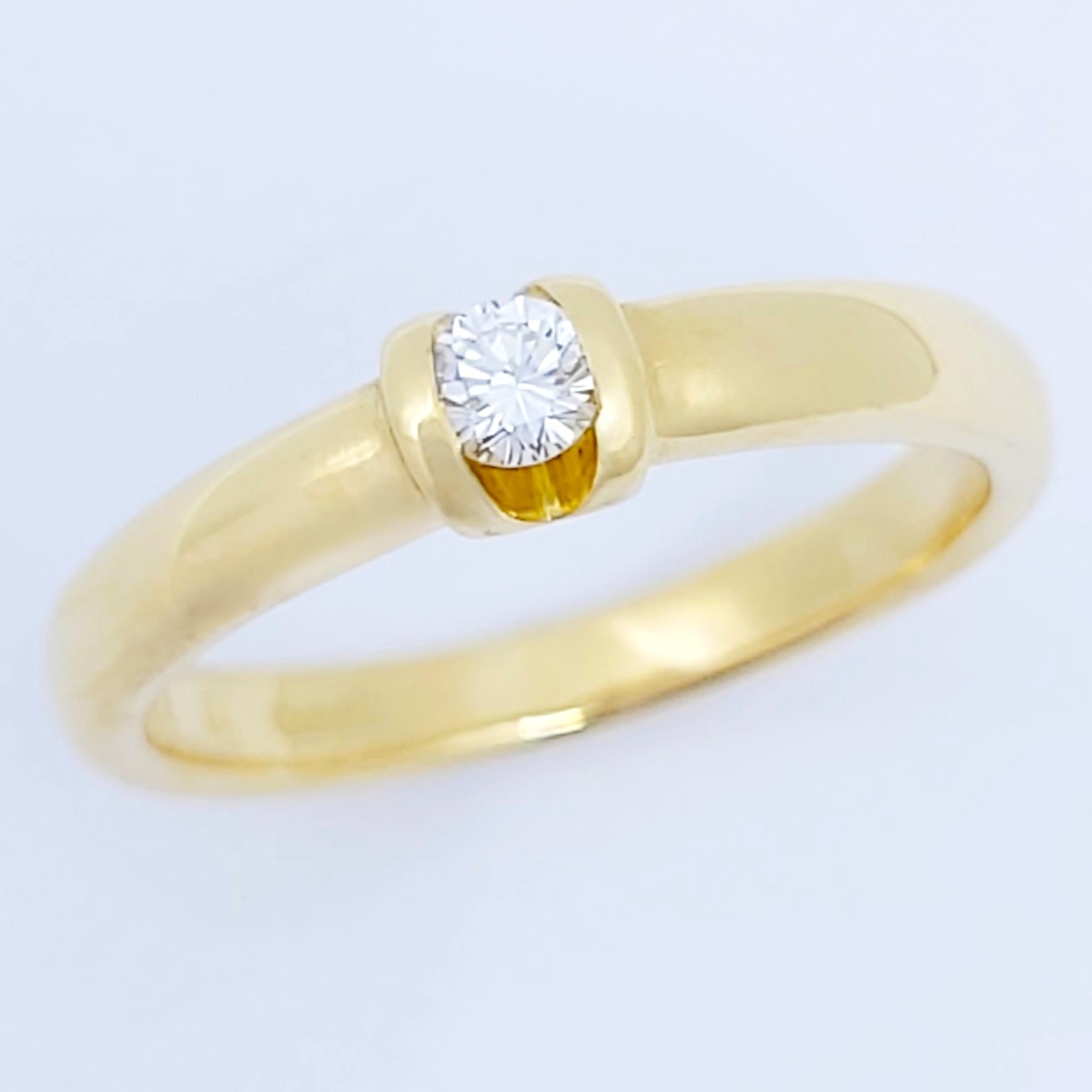 Ring 750/- von Wempe mit einem Brillant, Größe: 56, 4,68g