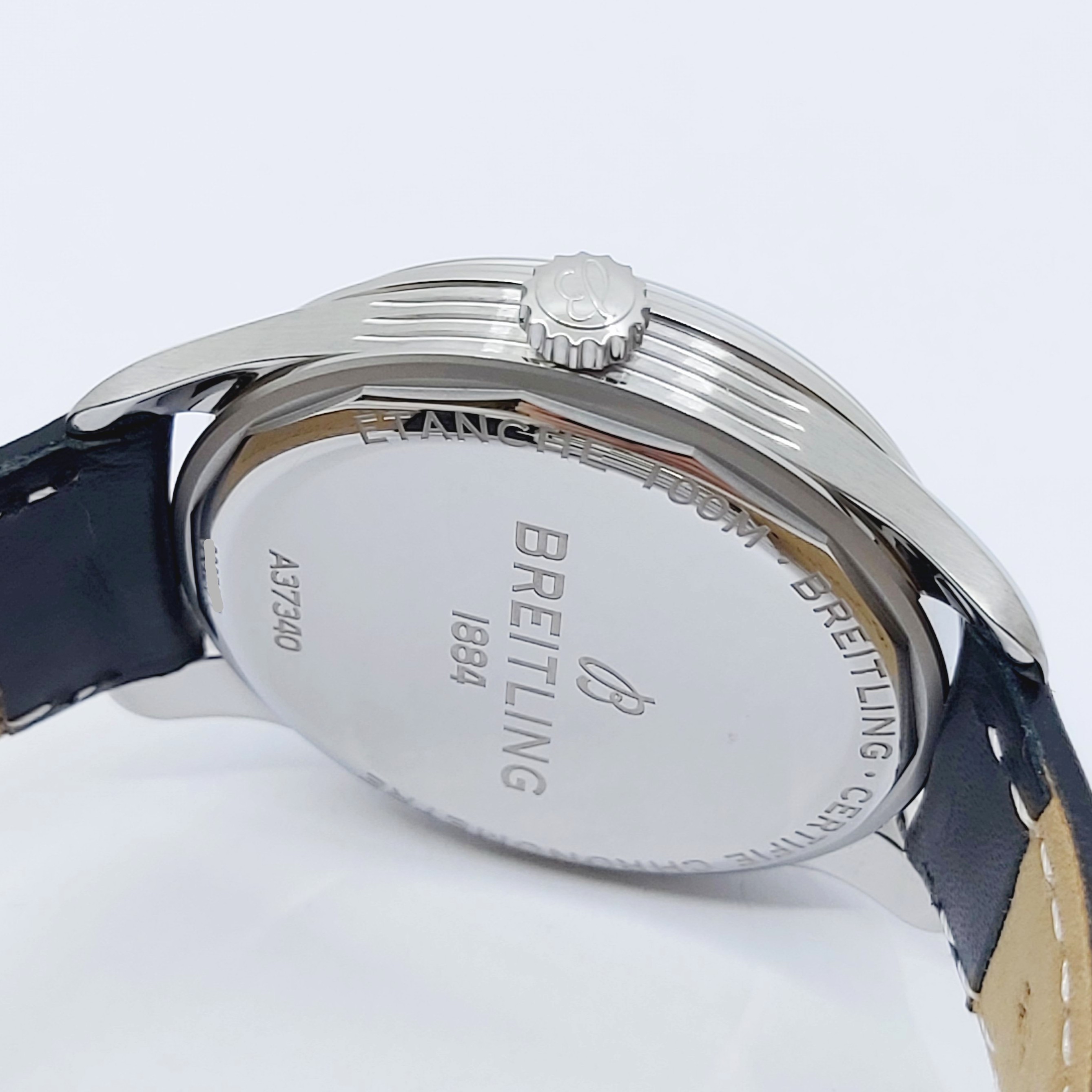 Armbanduhr Breitling Premier Ref.: A37340 mit Lederband, Stahl-Faltschließe, Originalbox und -pap