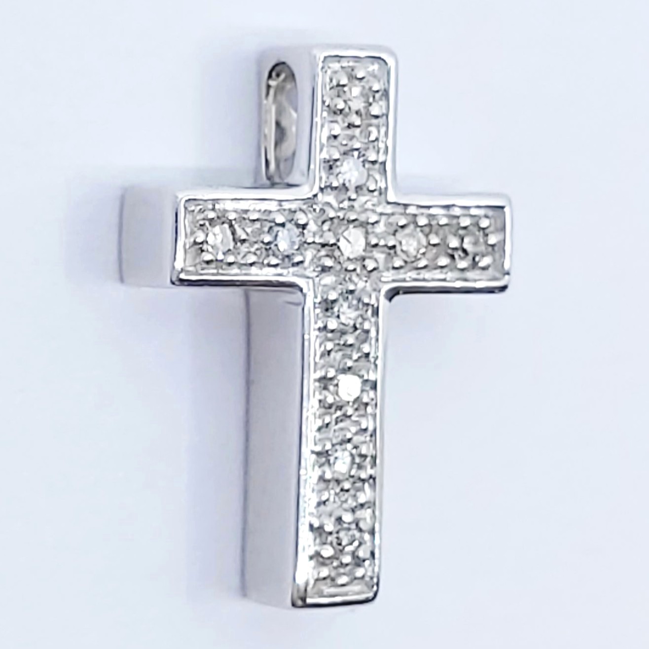 Anhänger 585/- mit Diamanten, 1,34g
