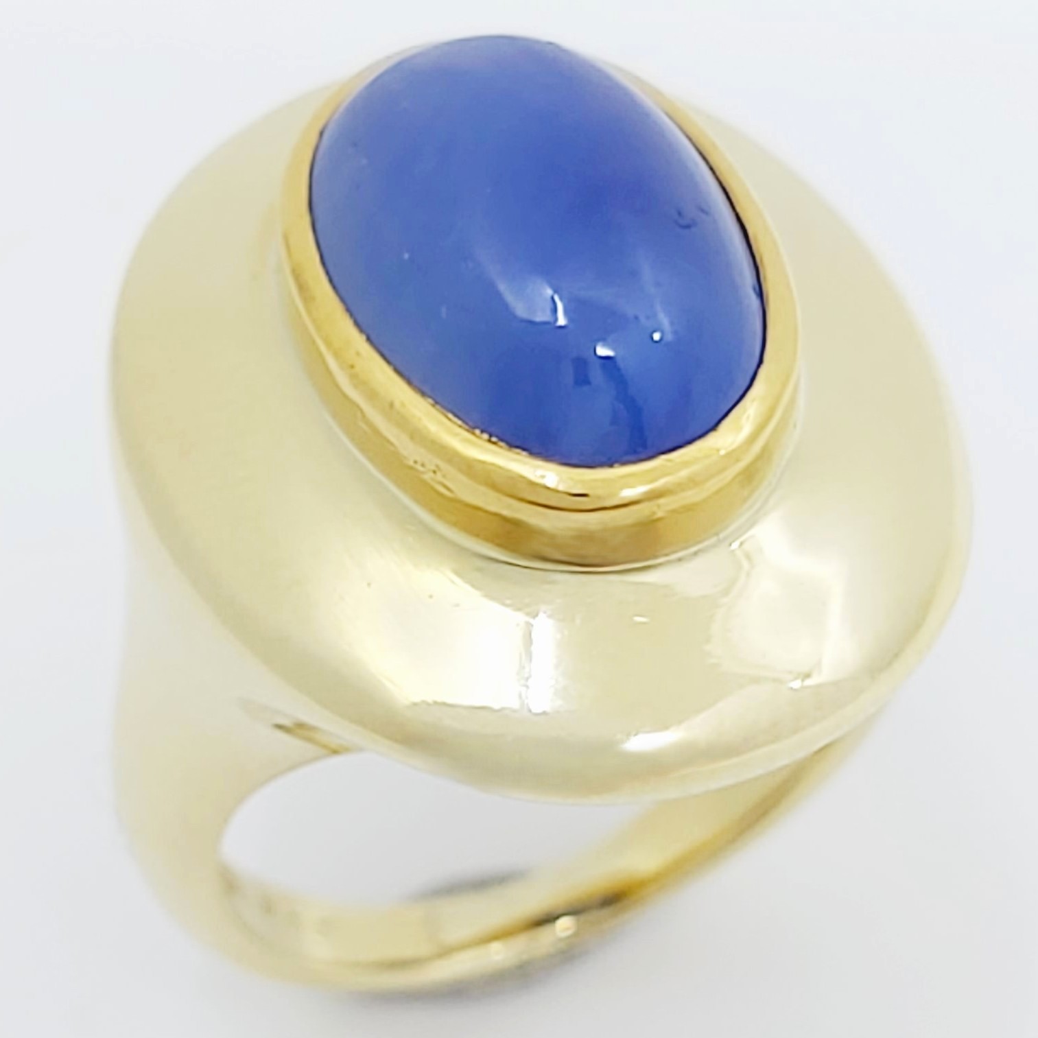 Ring 585/- mit einem Saphir, Größe: 49, 10,77g