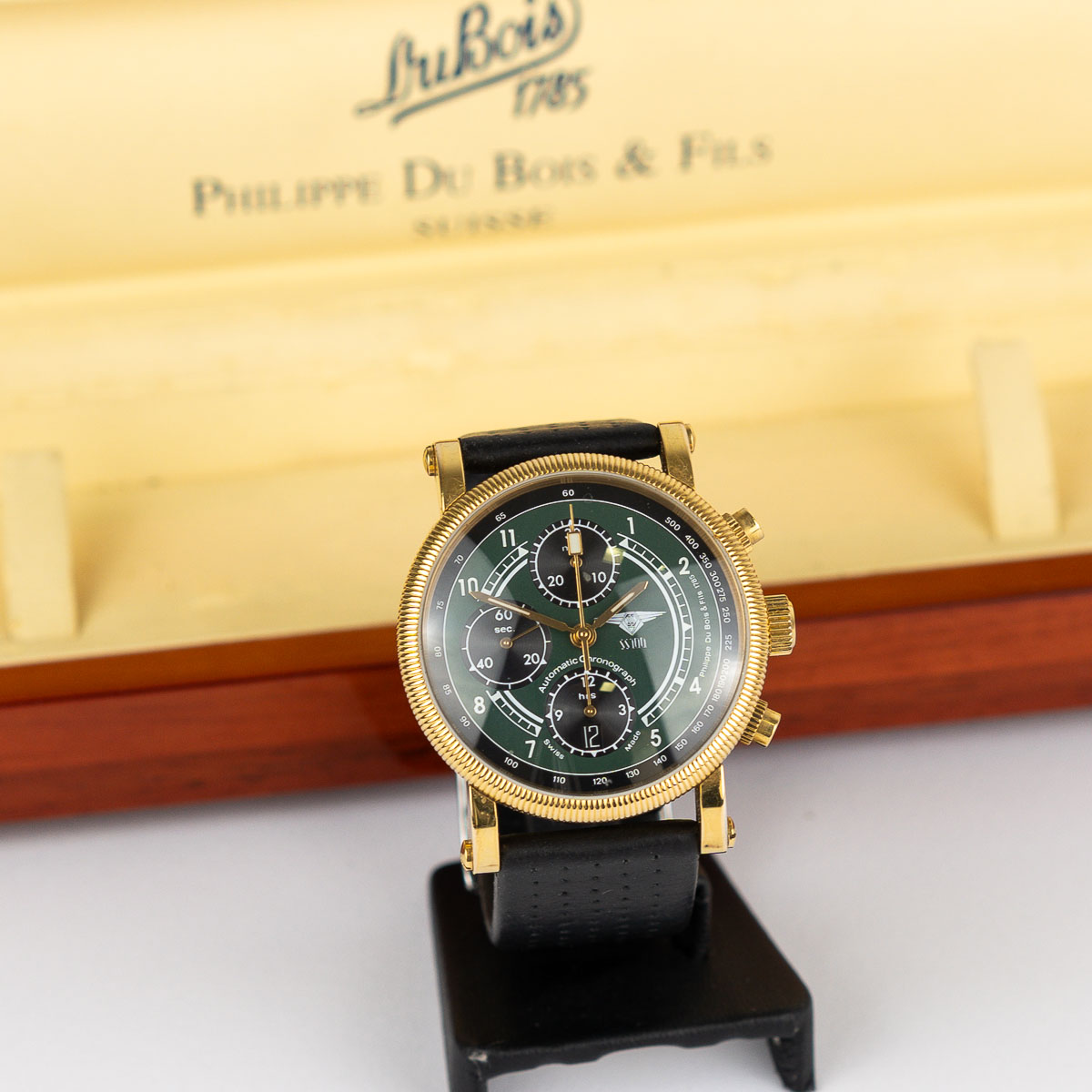1 Armbanduhr Philippe Du Bois, Chronograph limitiert Lederband