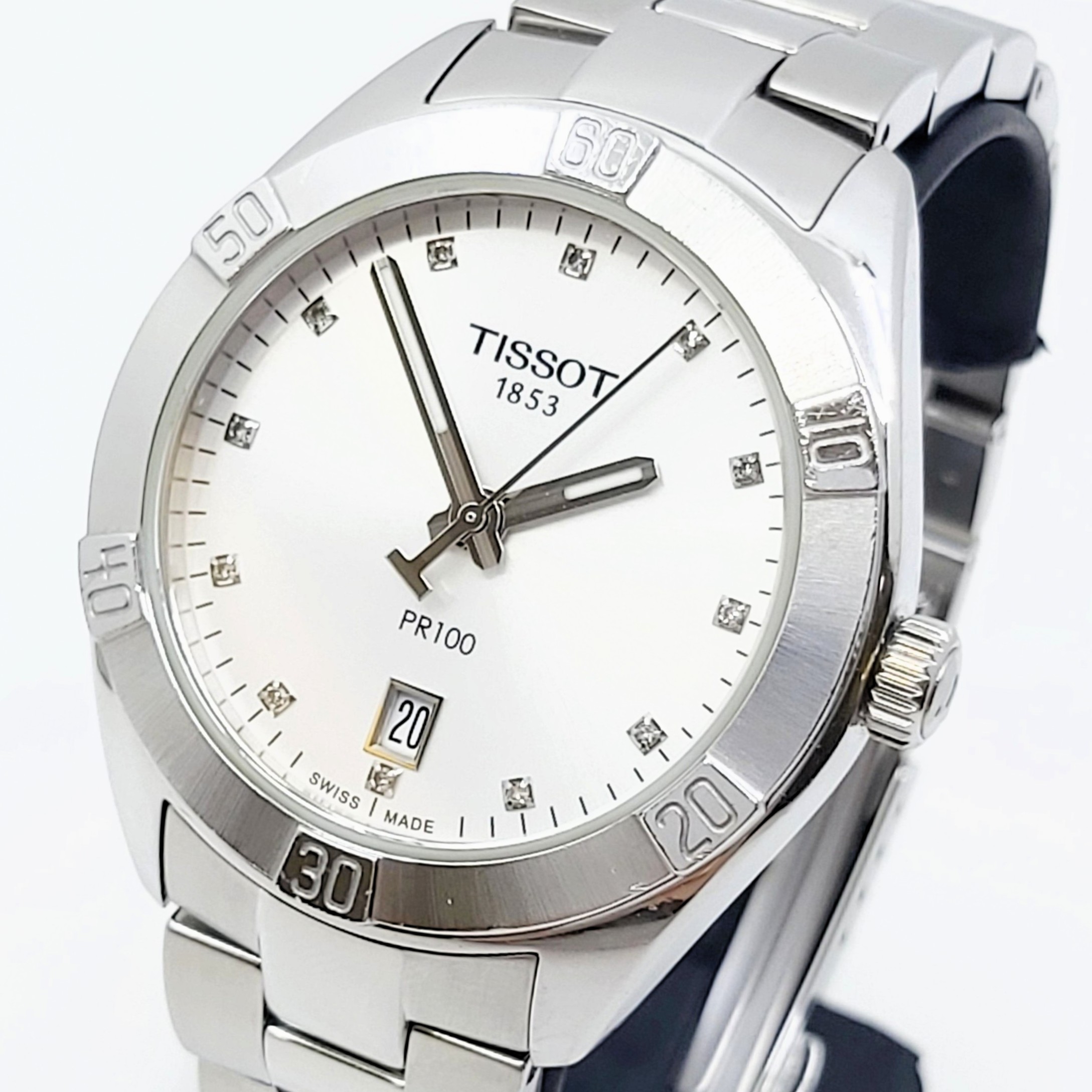 Damenarmbanduhr Stahl Tissot PR100 Sport Chic, Fullset