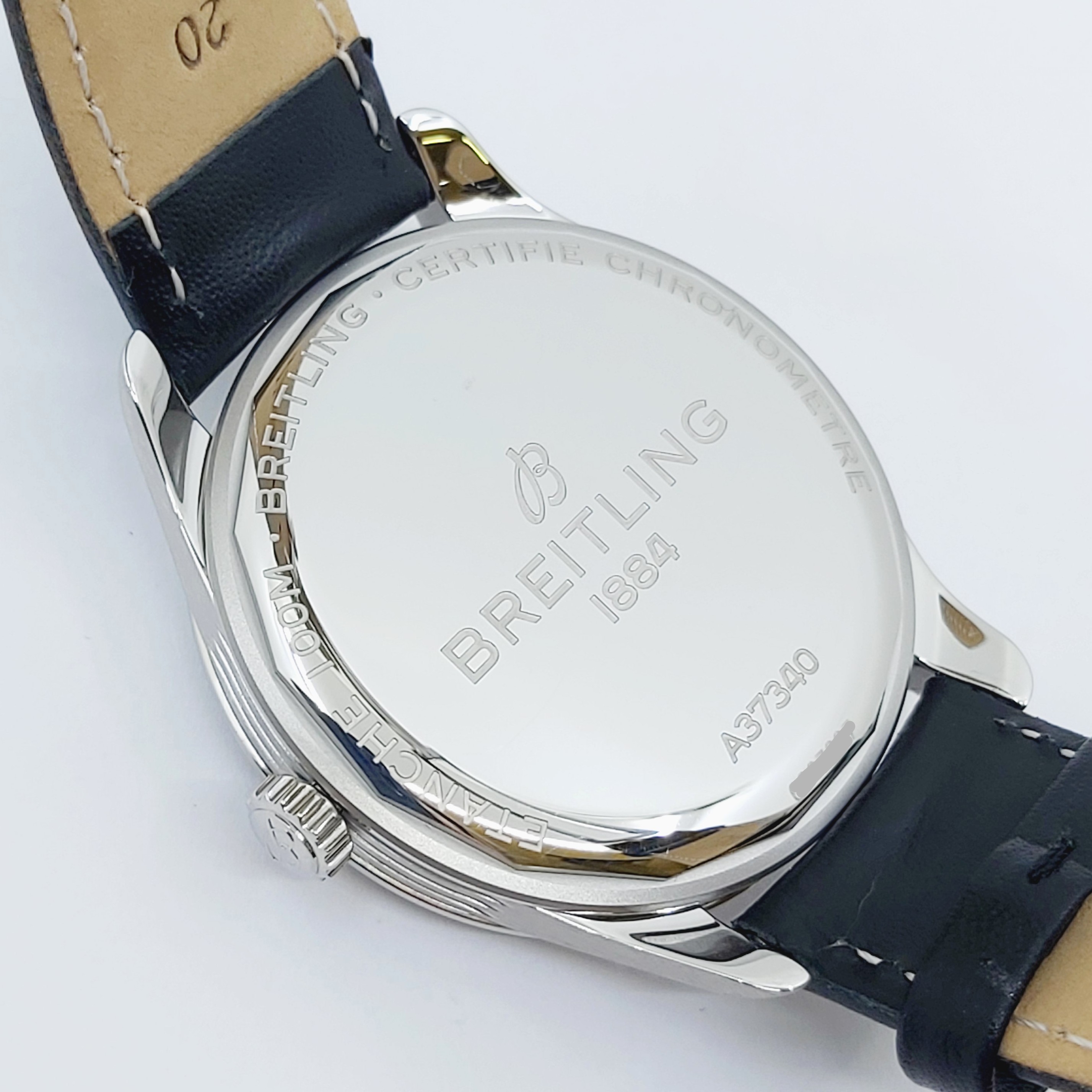 Armbanduhr Breitling Premier Ref.: A37340 mit Lederband, Stahl-Faltschließe, Originalbox und -pap