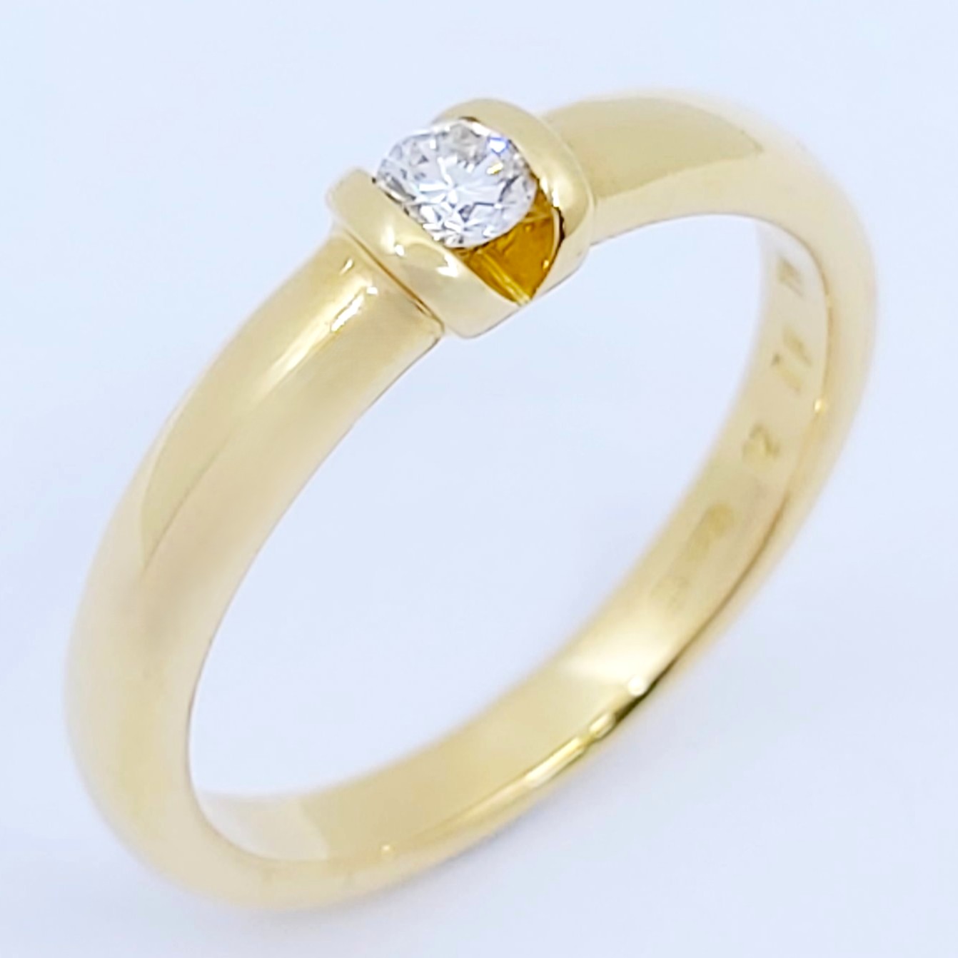 Ring 750/- von Wempe mit einem Brillant, Größe: 56, 4,68g