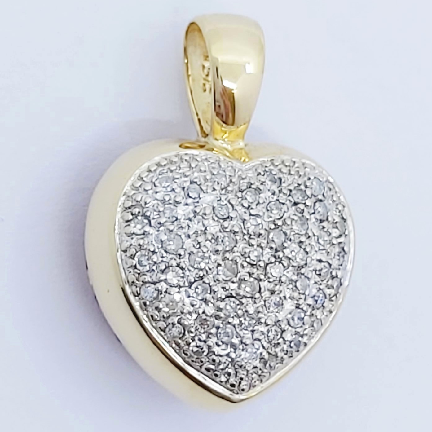 Anhänger 750/- "Herz" mit Diamanten und Rubine, 5,60g