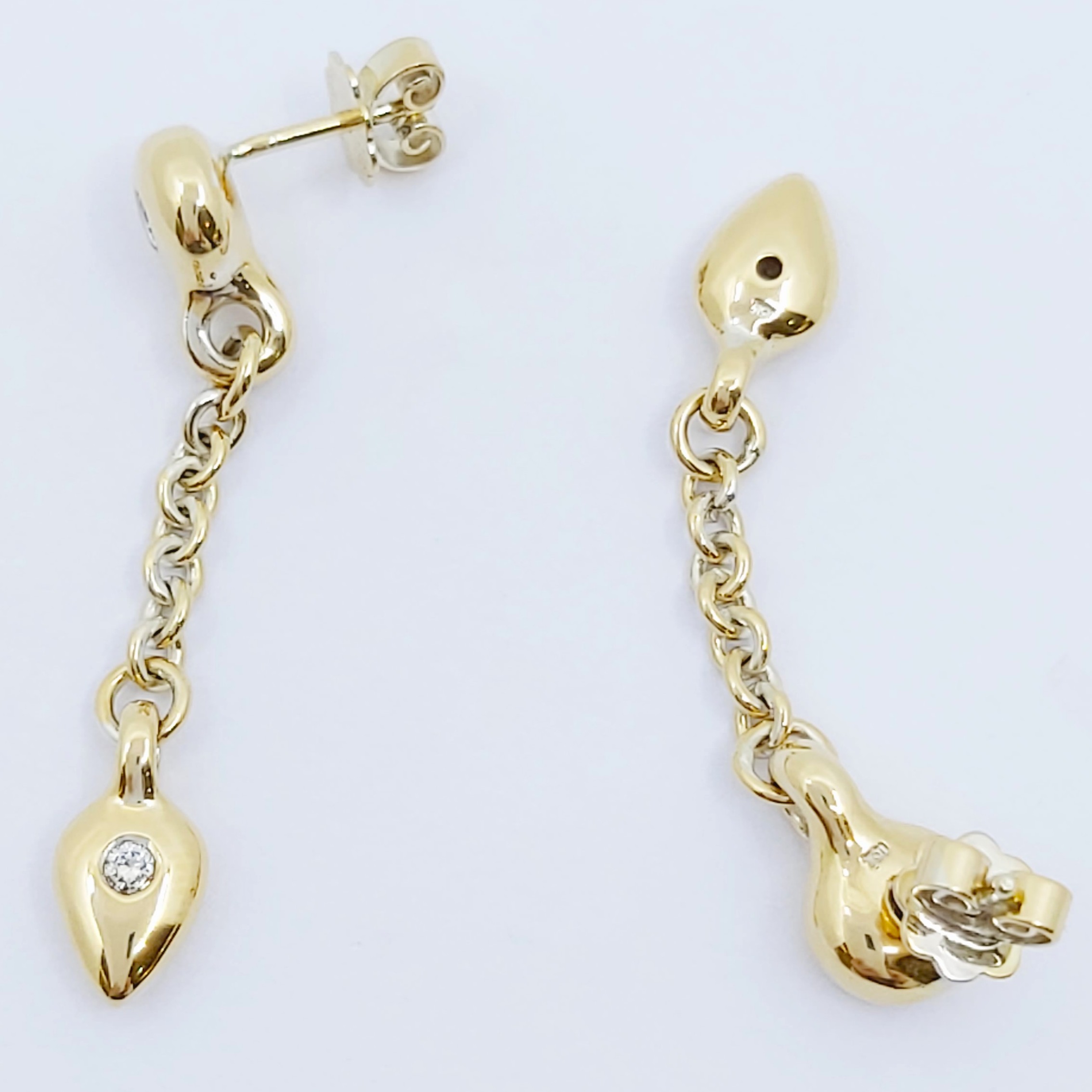 Ohrhänger 750/- mit Brillanten, 11,660g