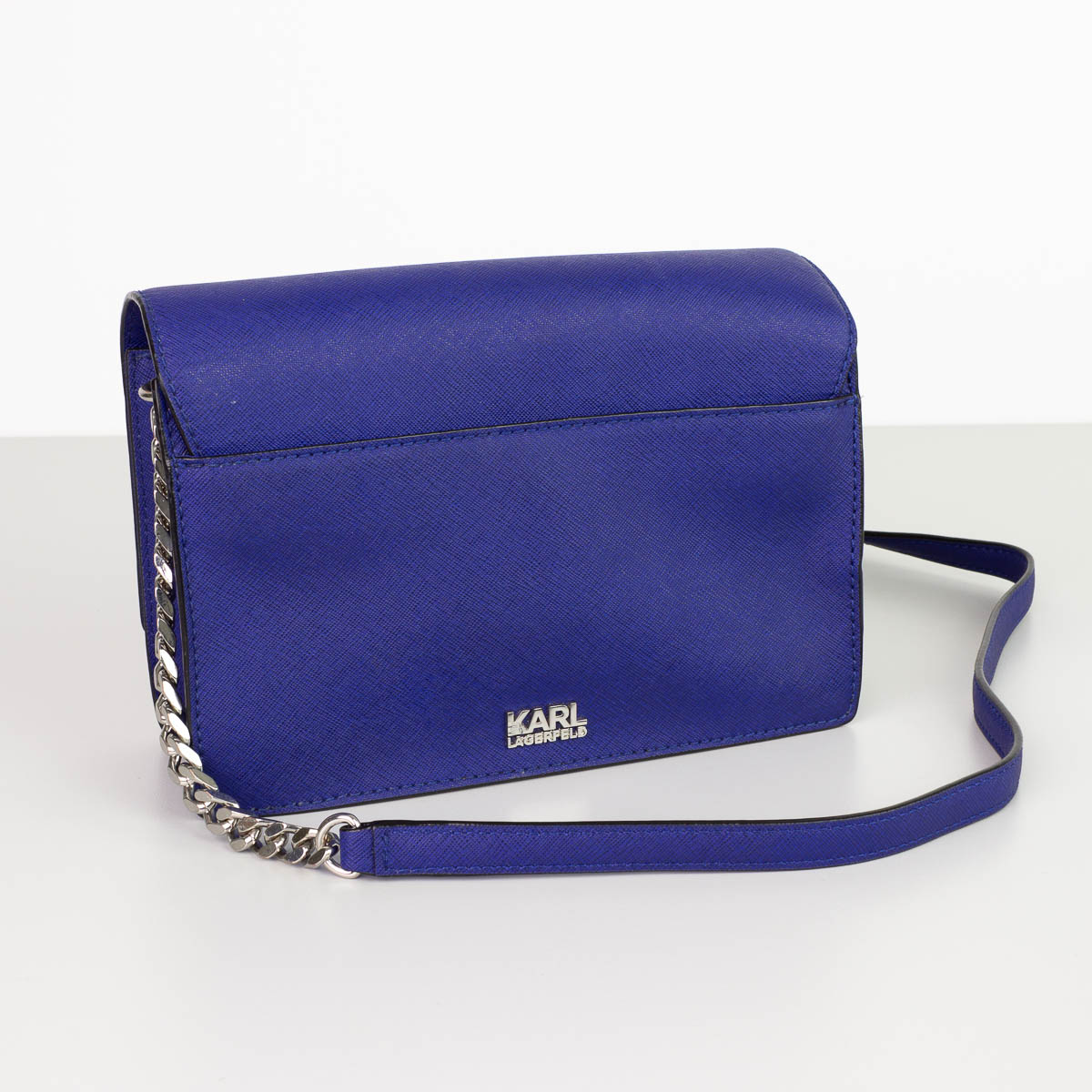 1 Handtasche Karl Lagerfeld, blau, Höhe: 15cm