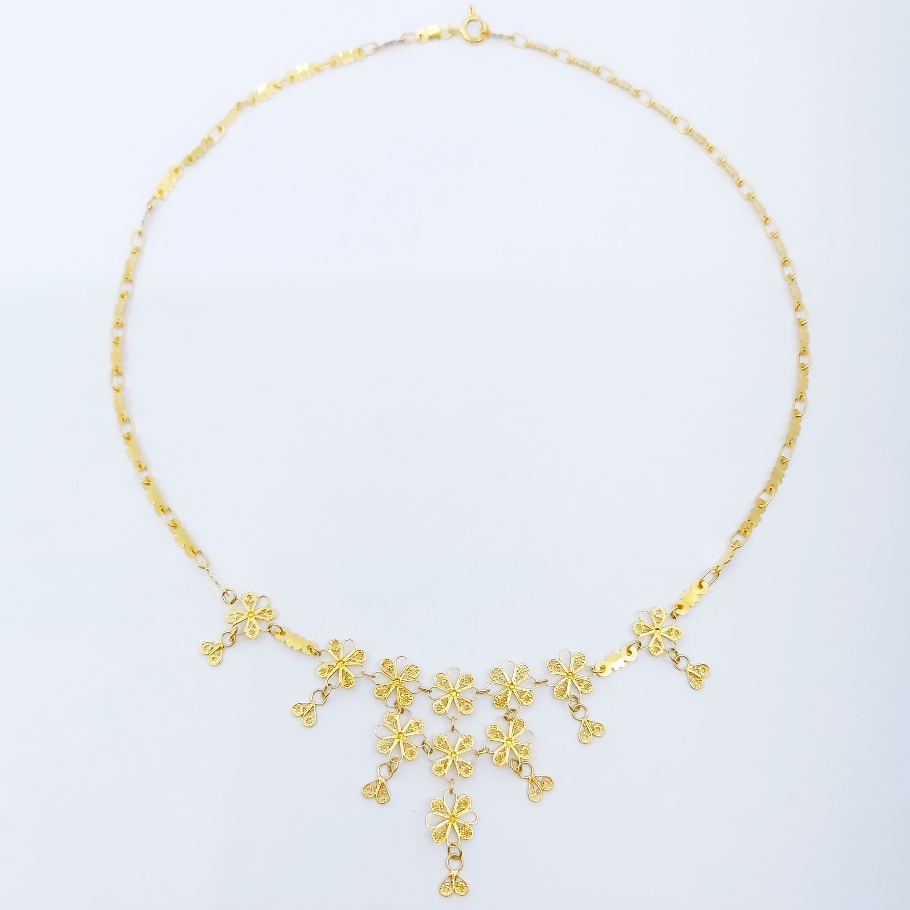 Collier 750/-, Länge: 41cm,  7,36g