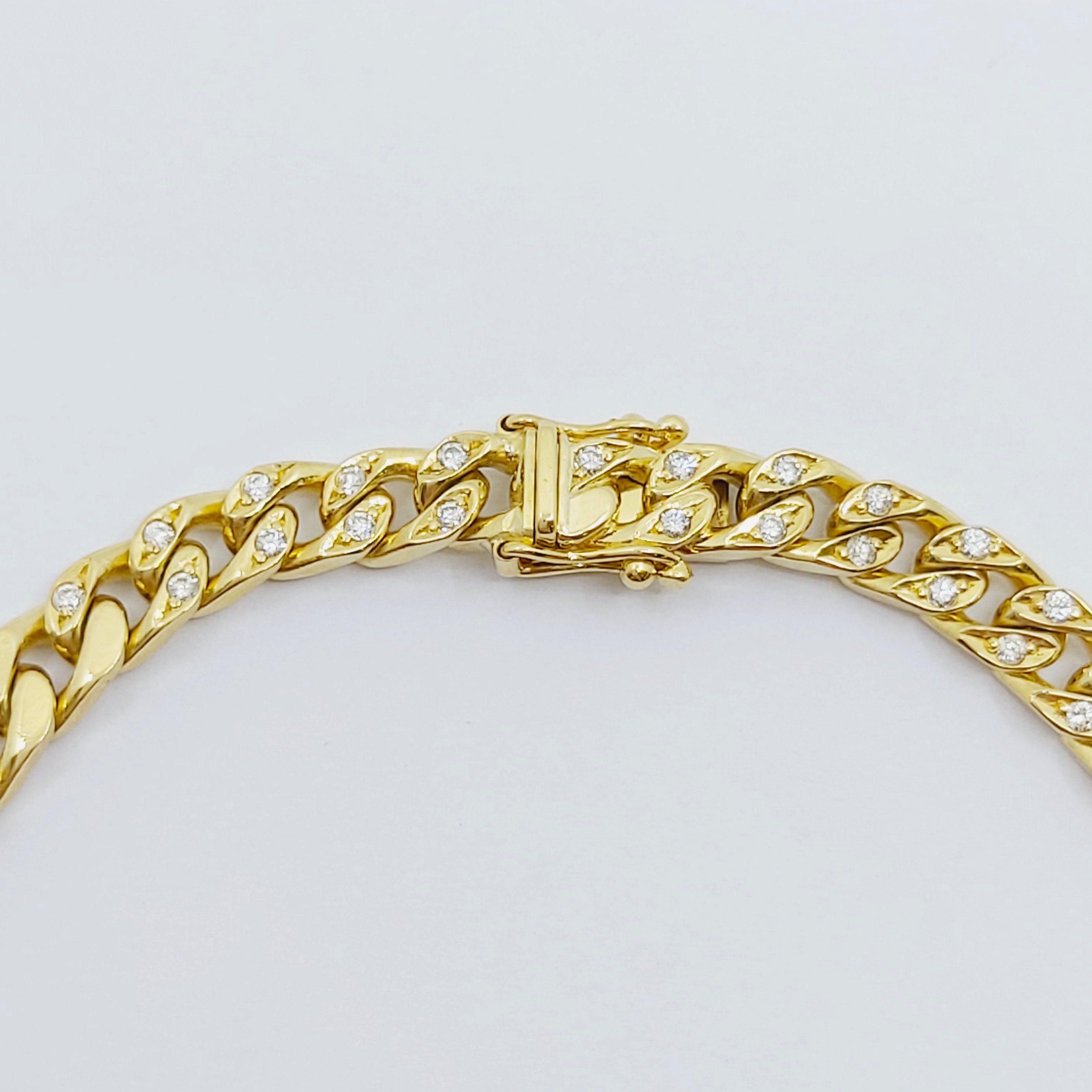 Armband 750/- mit Brillanten, Länge: 21,2 cm, 27,01g