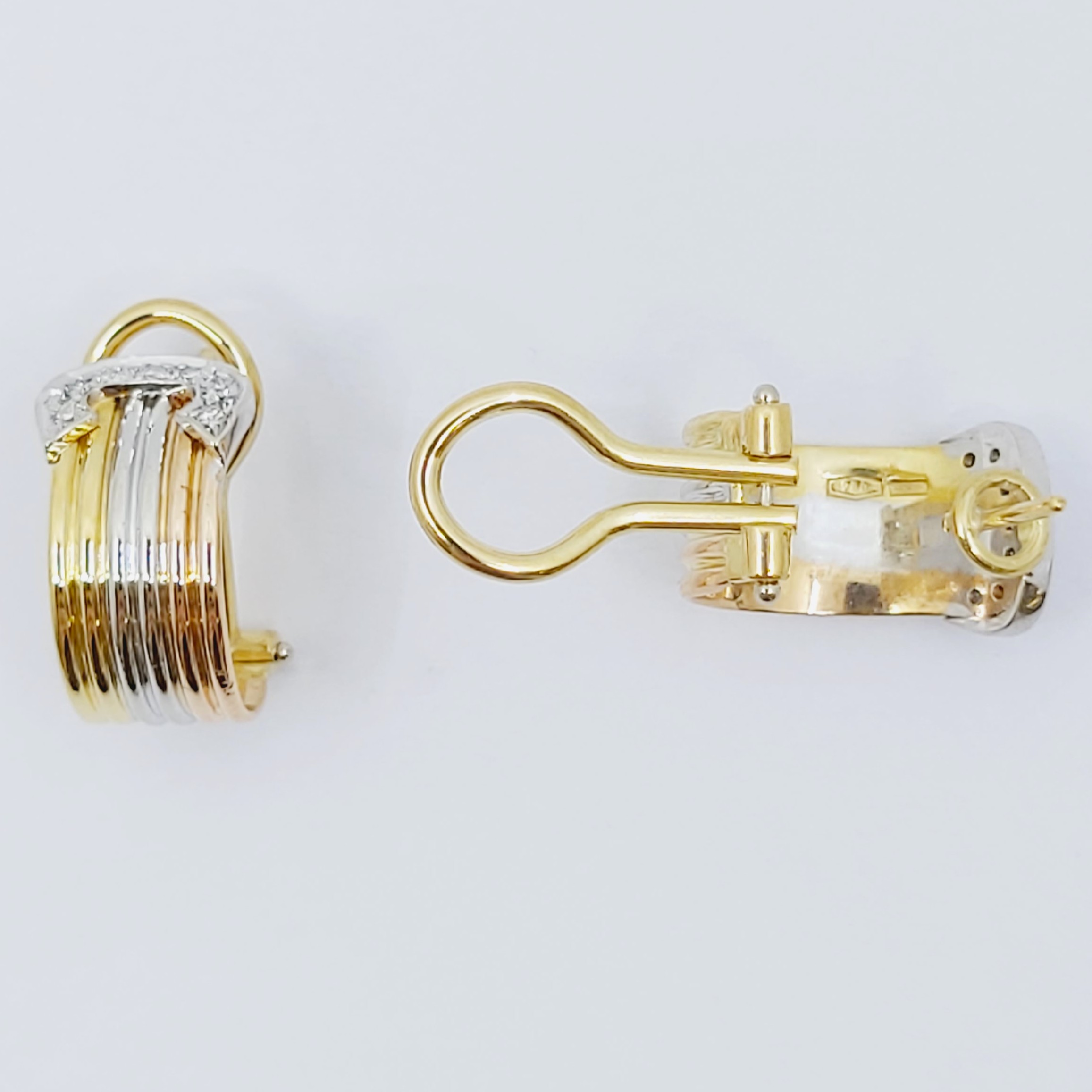 Ohrstecker 750/- mit Diamanten, 7,460g