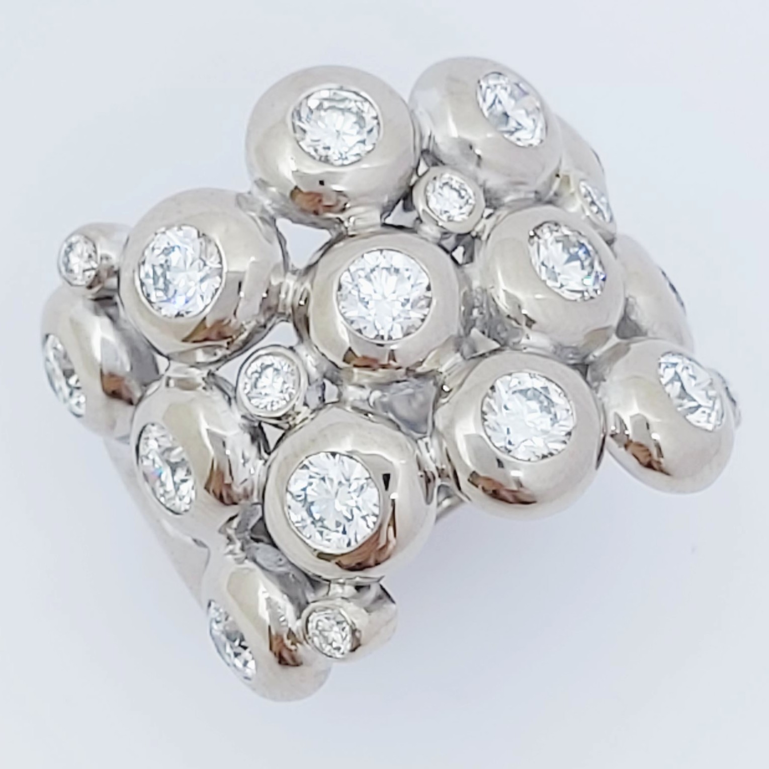 Ring 750/- mit Brillanten, Größe: 58, 36,46g