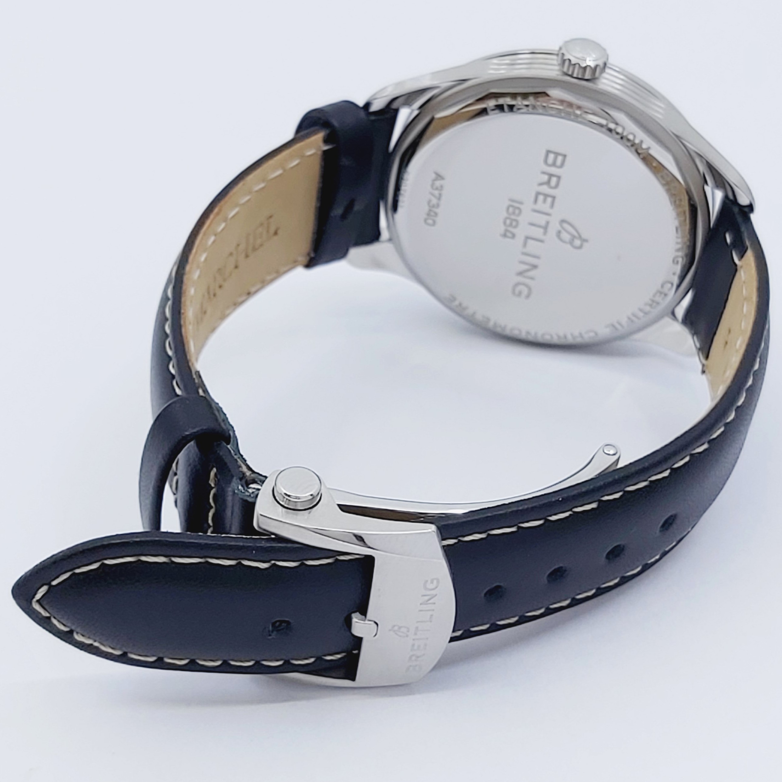 Armbanduhr Breitling Premier Ref.: A37340 mit Lederband, Stahl-Faltschließe, Originalbox und -pap