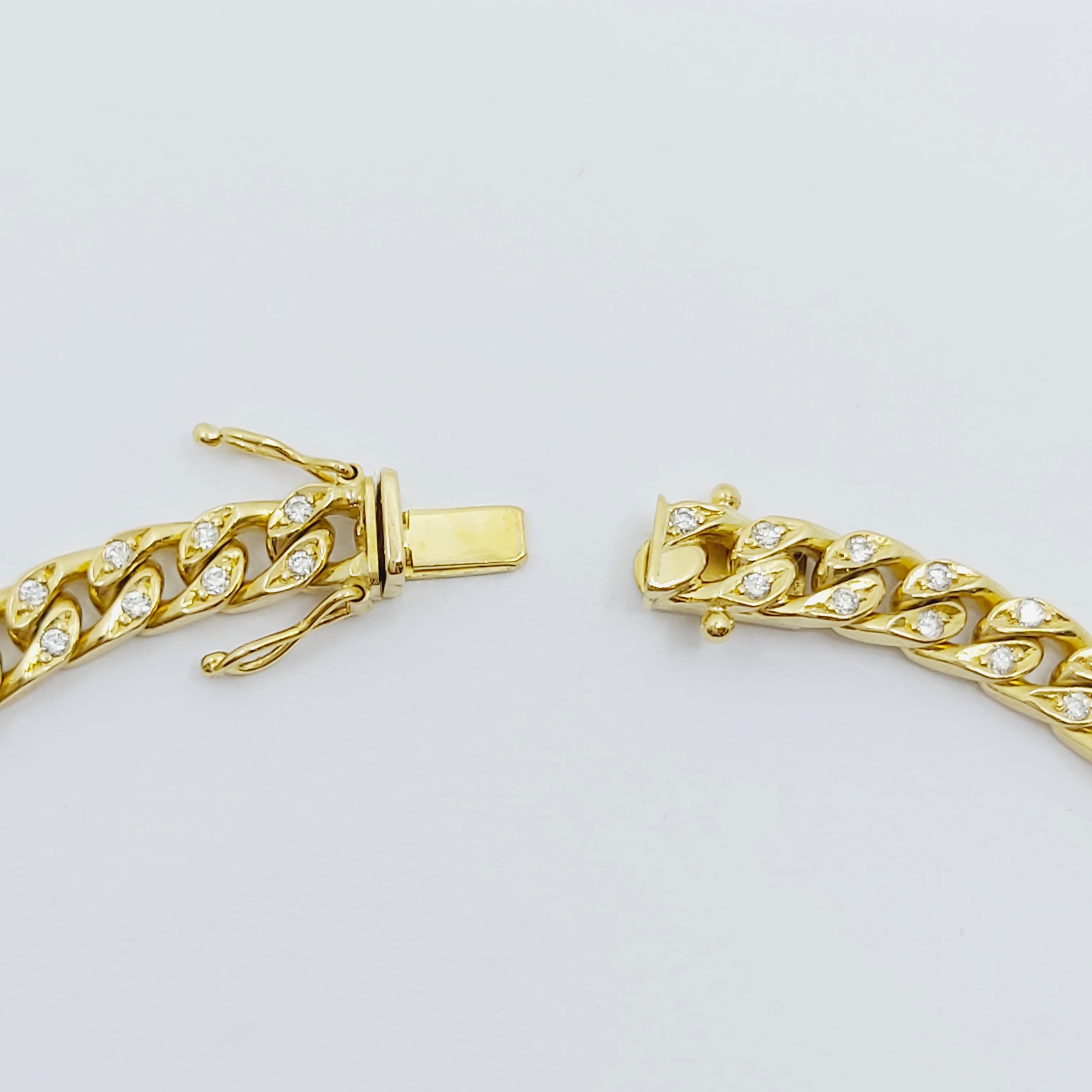 Armband 750/- mit Brillanten, Länge: 21,2 cm, 27,01g