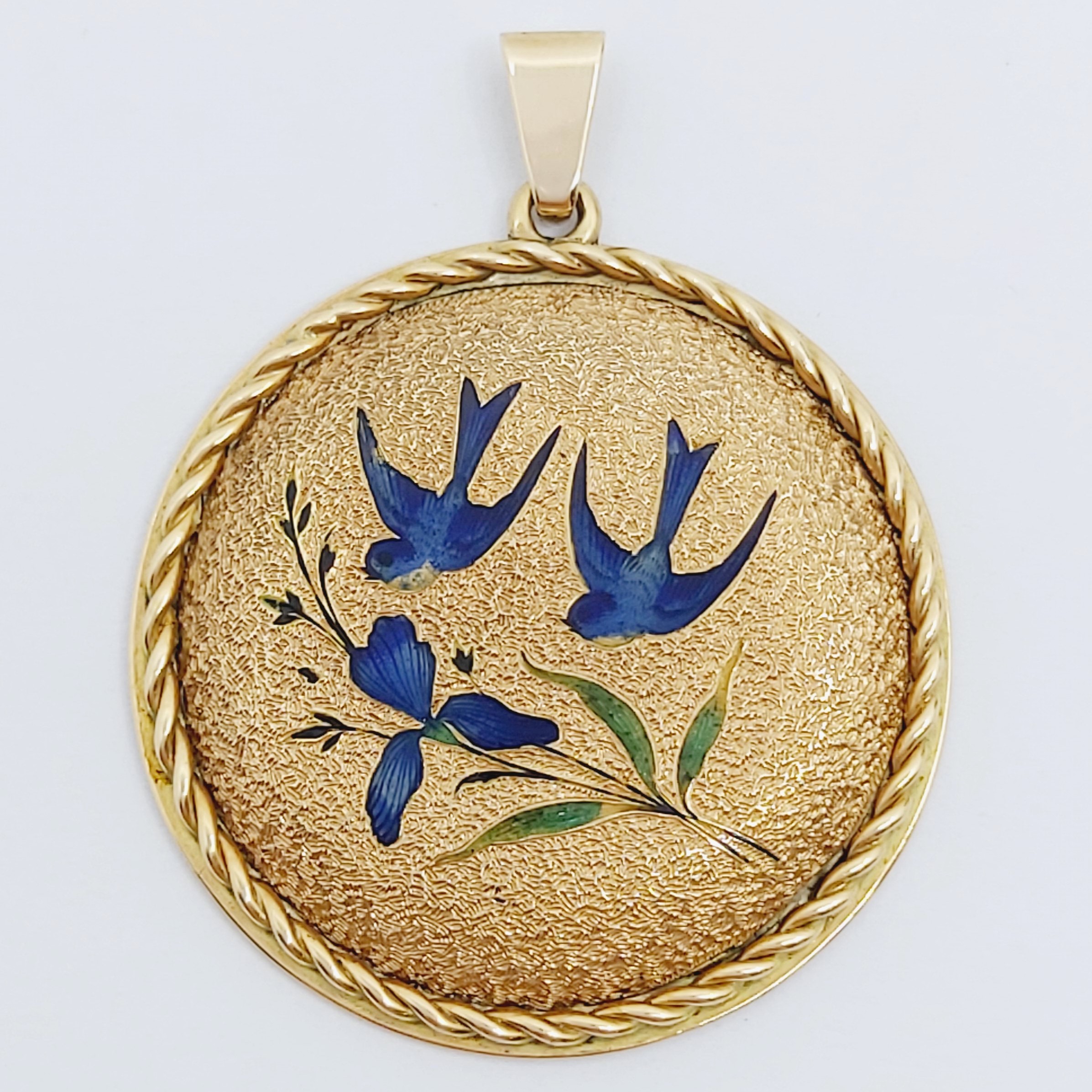 Anhänger 585/- mit Emaille, 7,34g