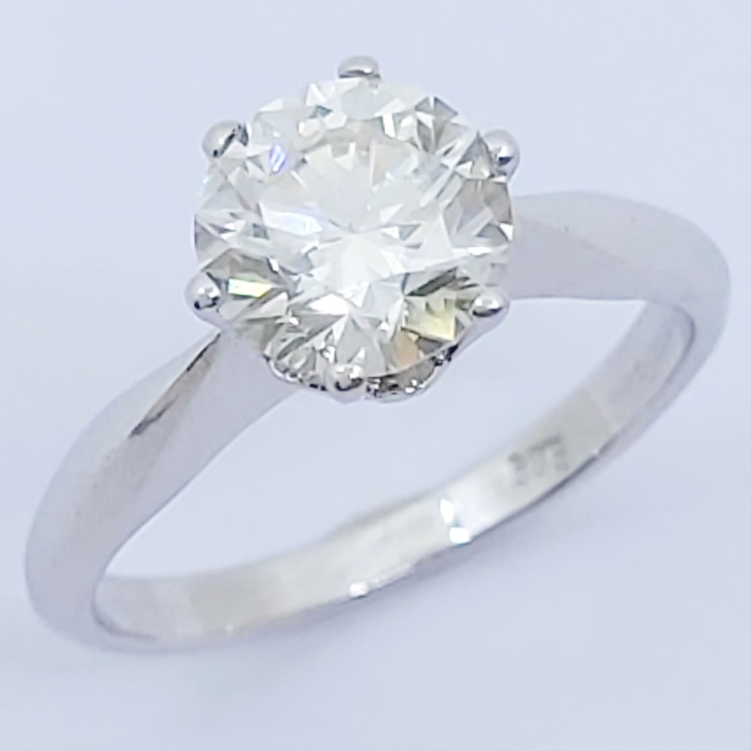 Ring 585/- mit Brillant, Größe: 54, 3,41g