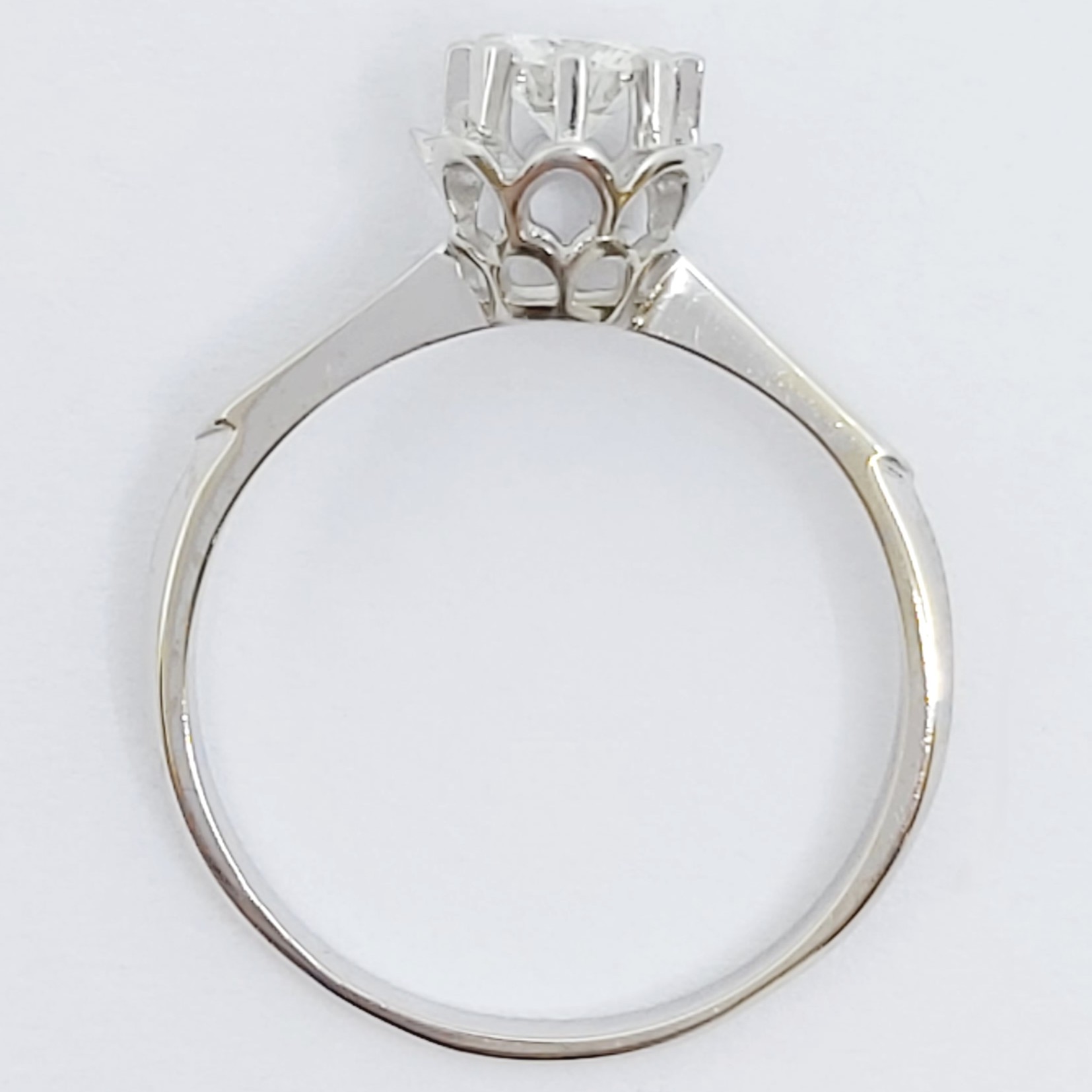 Ring 585/- mit einem Brillant, Größe: 56, 2,32g