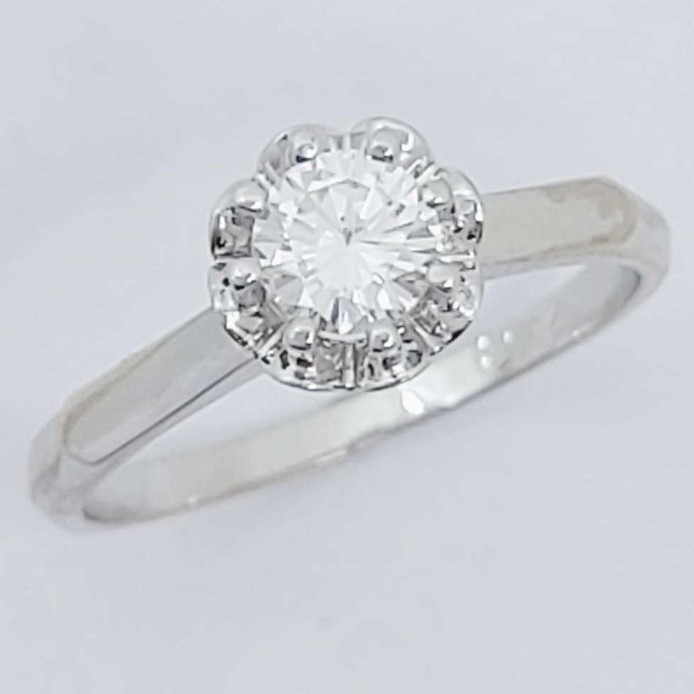 Ring 585/- mit einem Brillant, Größe: 56, 2,32g