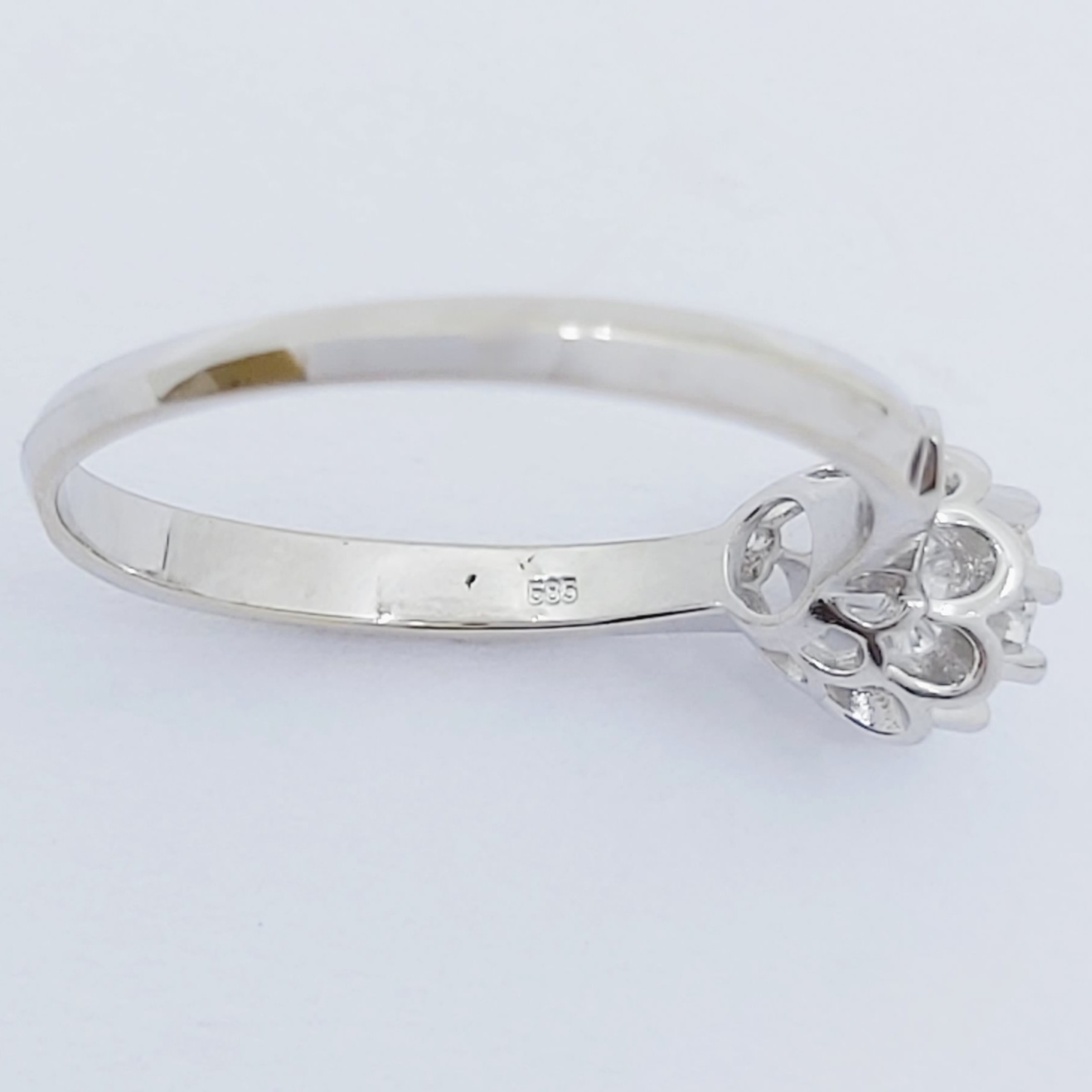 Ring 585/- mit einem Brillant, Größe: 56, 2,32g