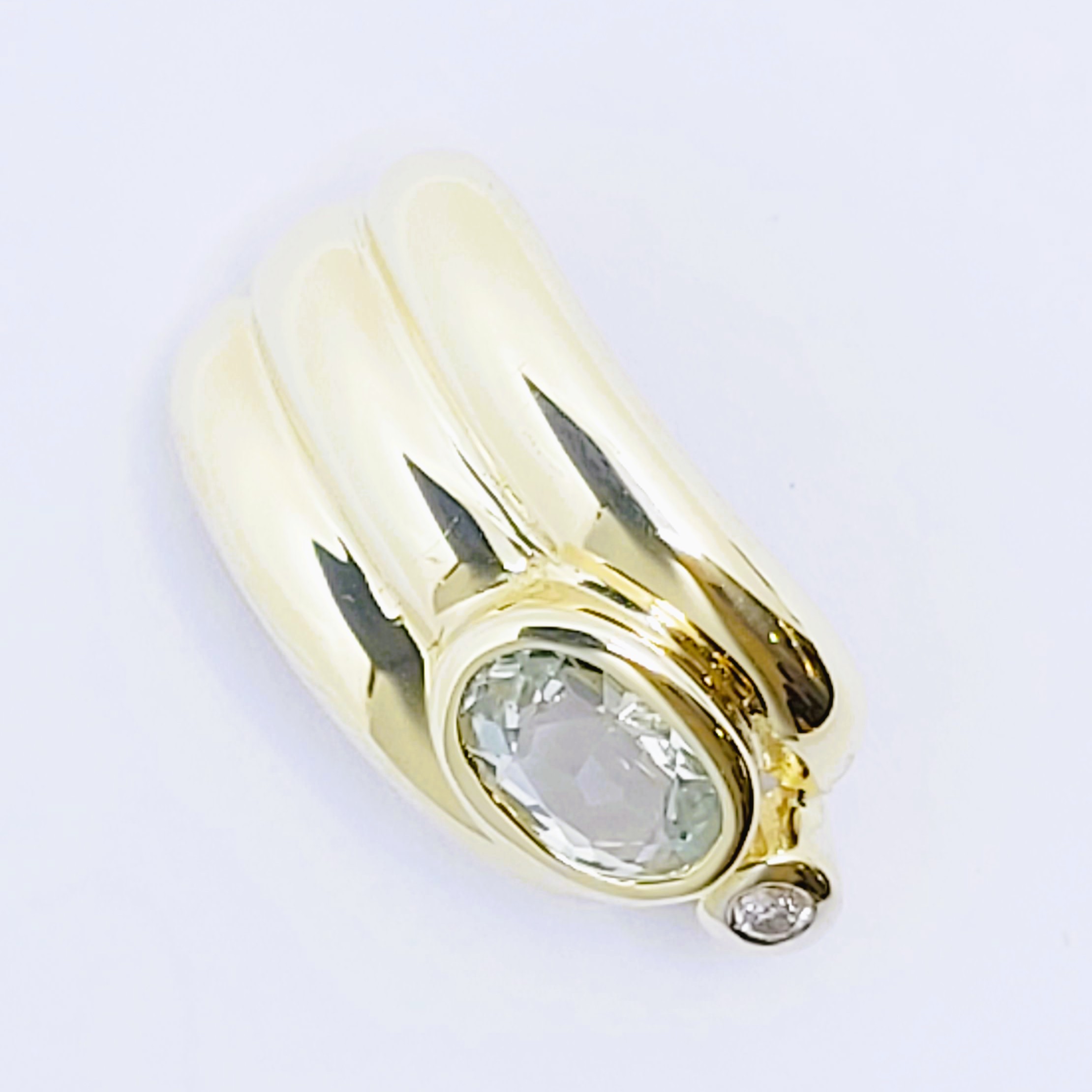Anhänger 585/- blauer Stein, 2,28 g