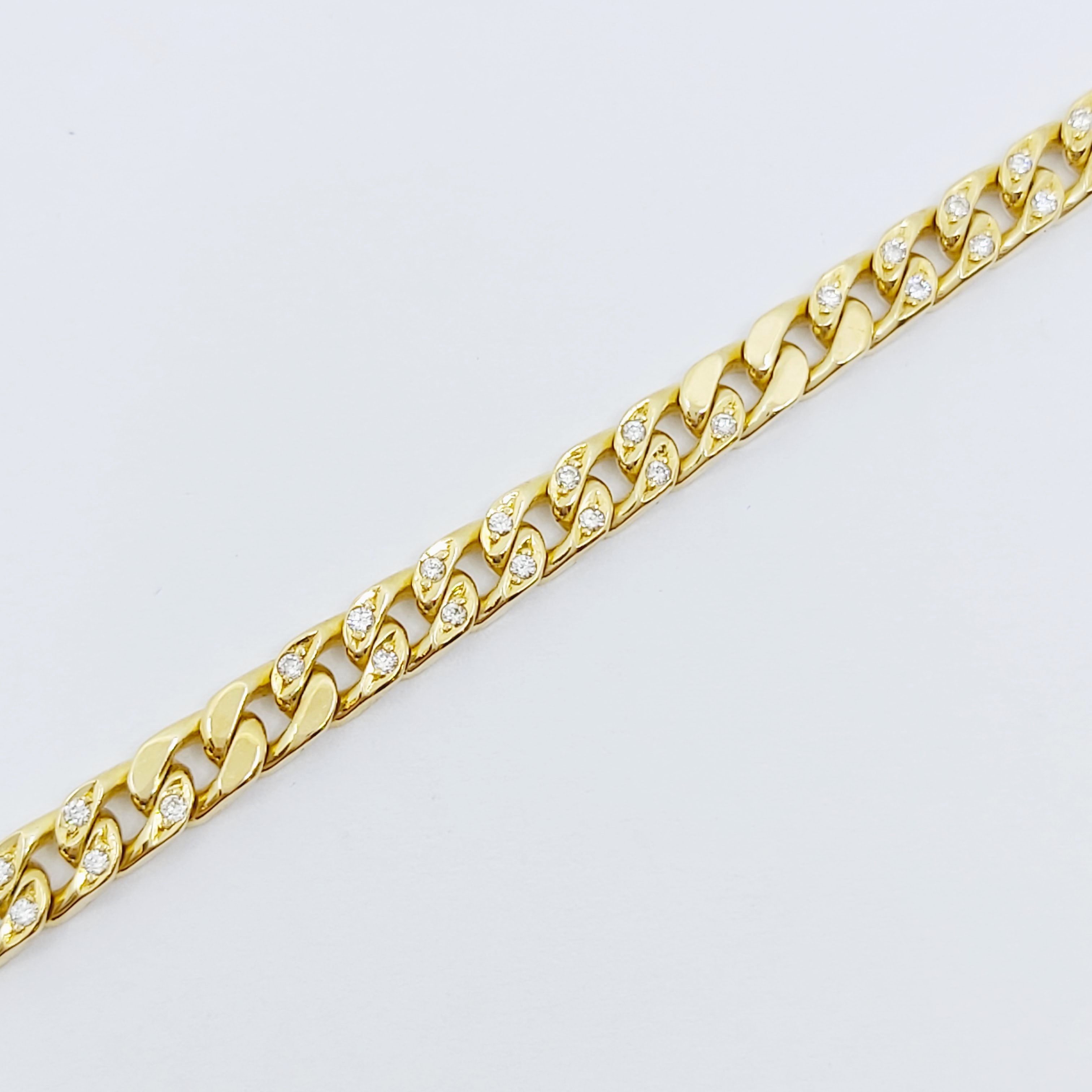 Armband 750/- mit Brillanten, Länge: 21,2 cm, 27,01g