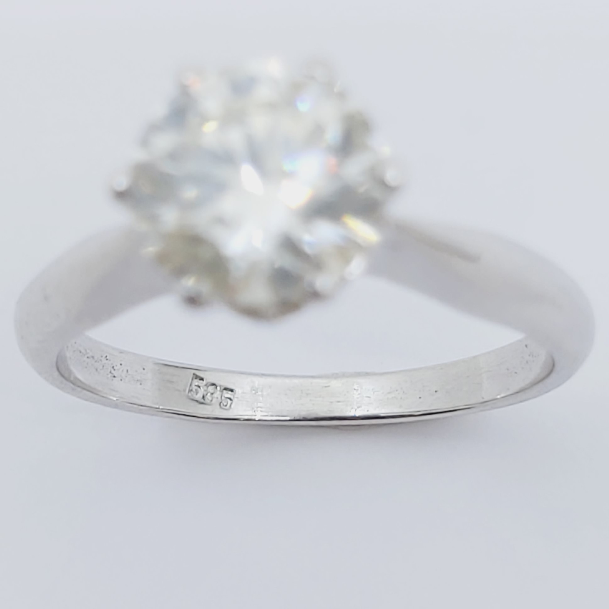 Ring 585/- mit Brillant, Größe: 54, 3,41g