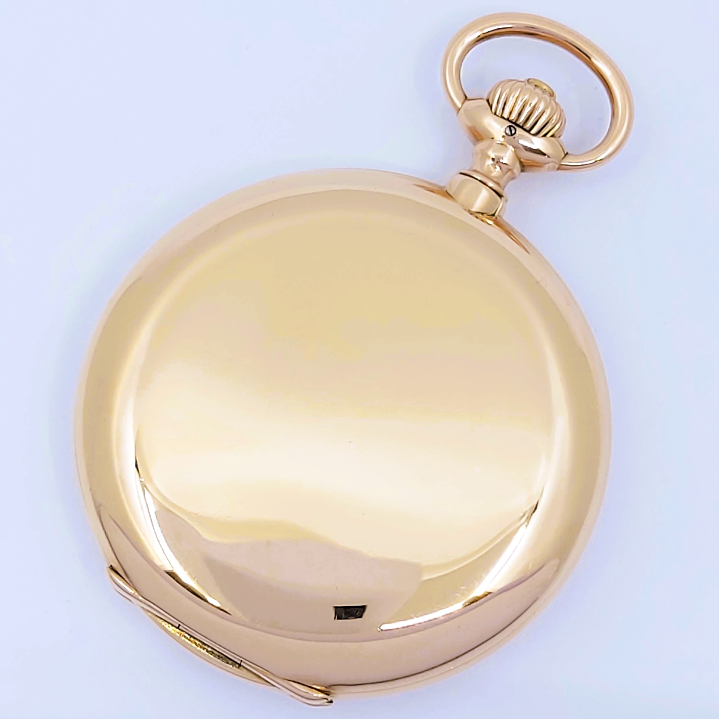 Savonette-Taschenuhr 585/- Roségold J. Assmann Glashütte, Fullset