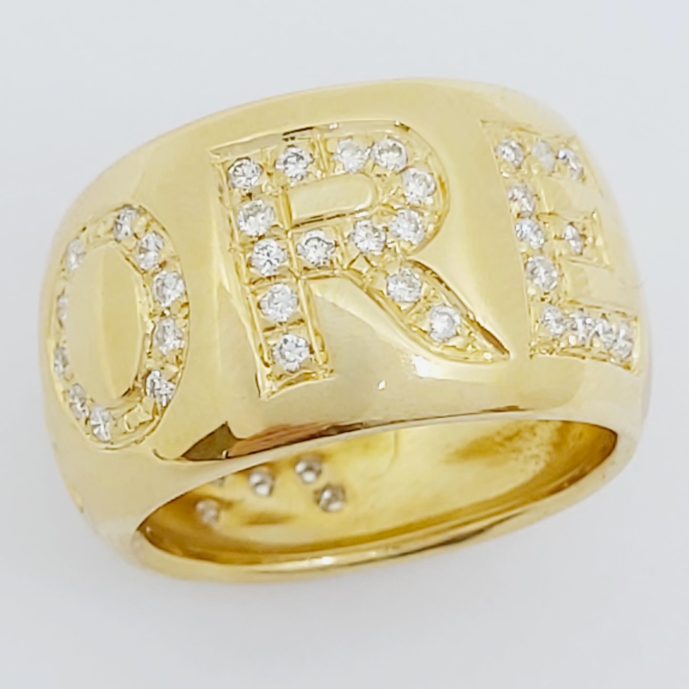 Ring 750/- "Amore" mit Brillanten ausgefasst, Größe: 55, 11,740g