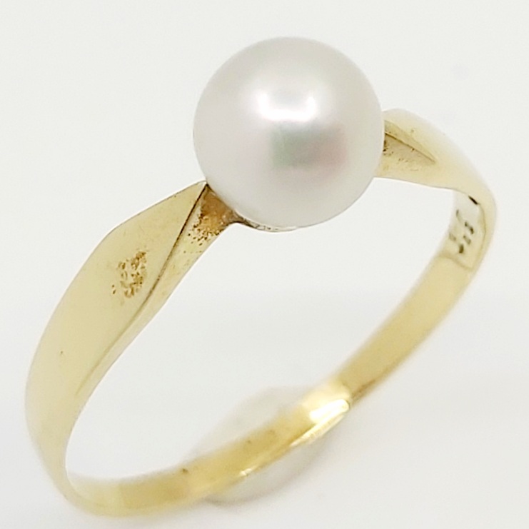 1 Ring 333/- Perle, Größe: 53, 1,14 g
