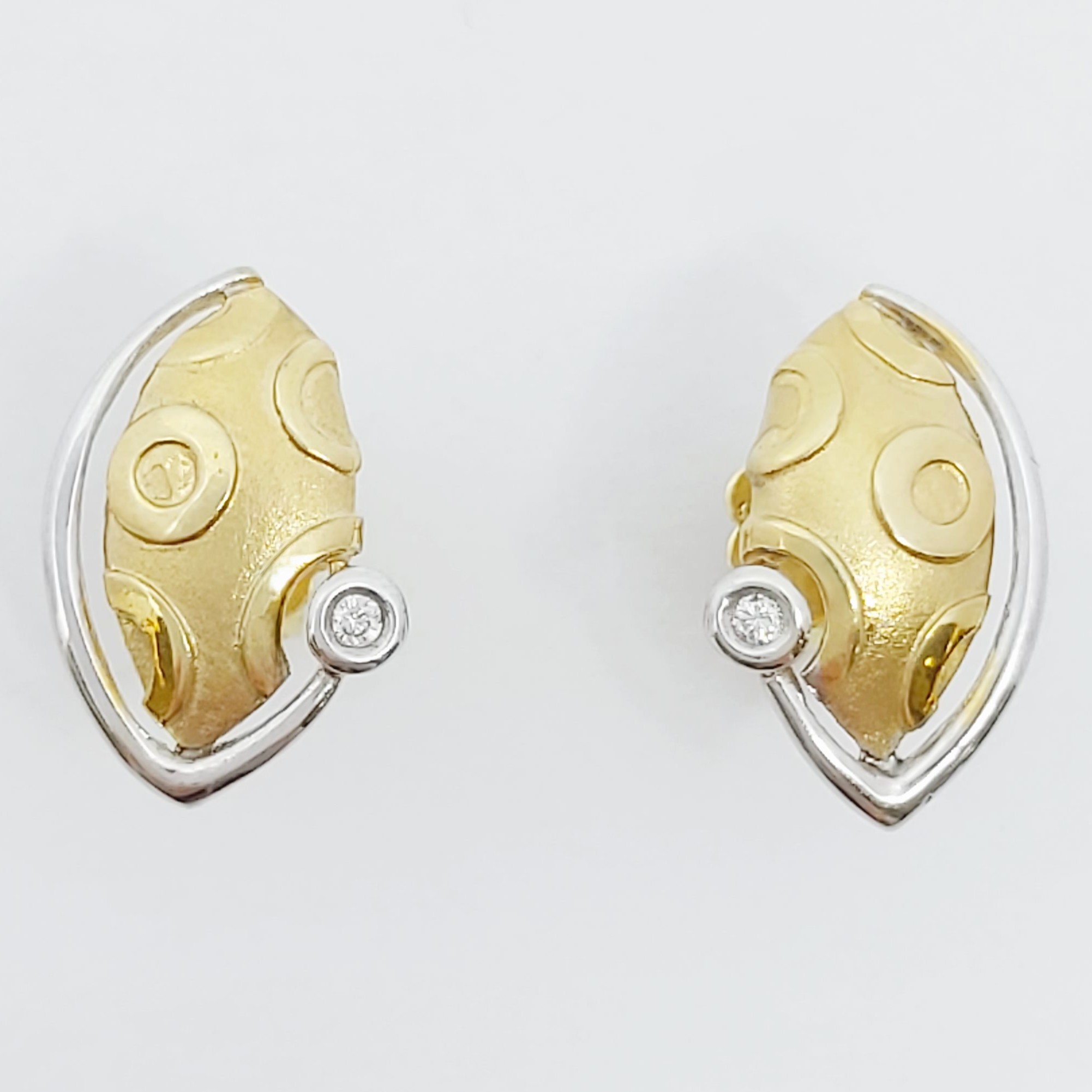 Ohrringe 585/- mit Brillanten, 2,46g