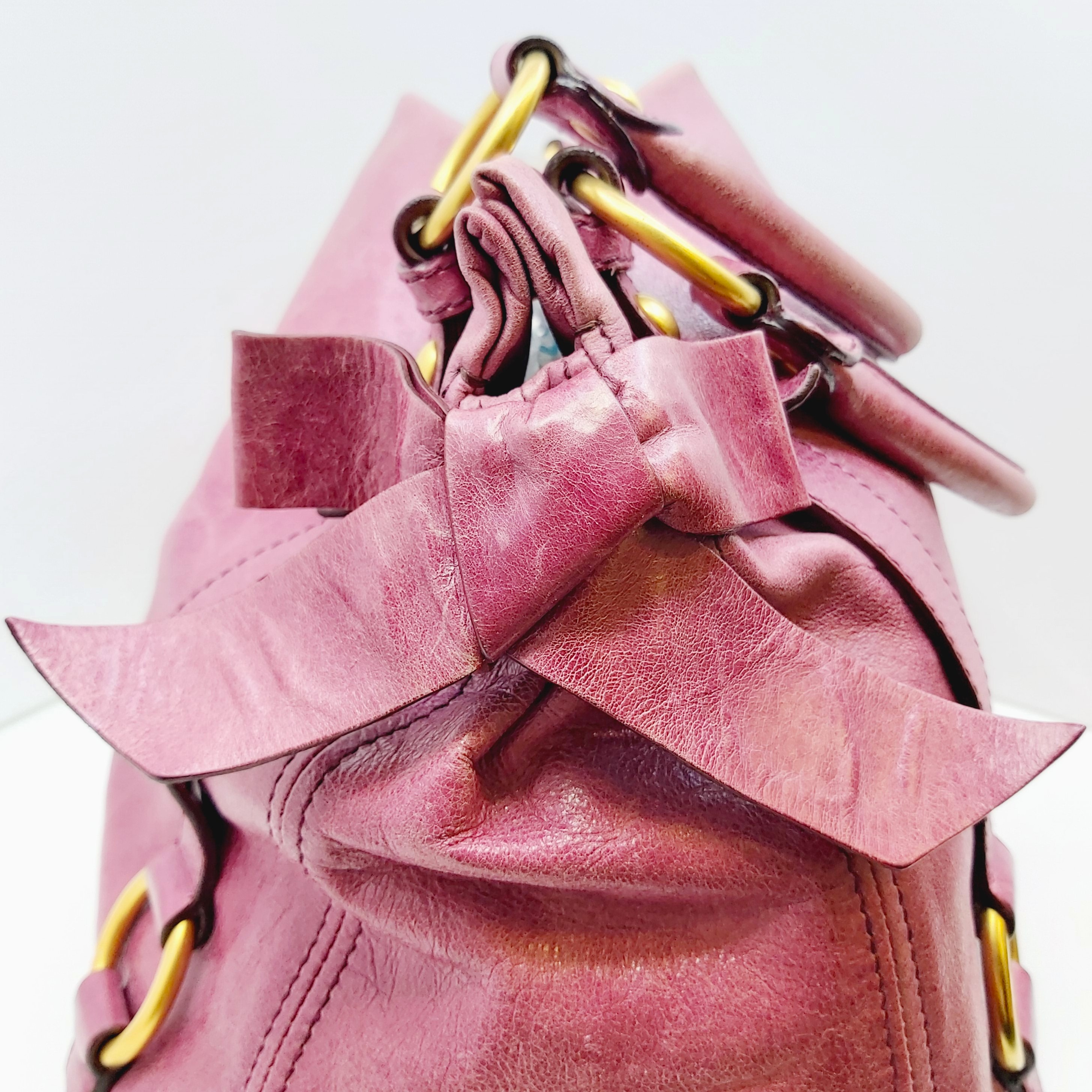 Handtasche Miu Miu Vitello Lux , Beerenton