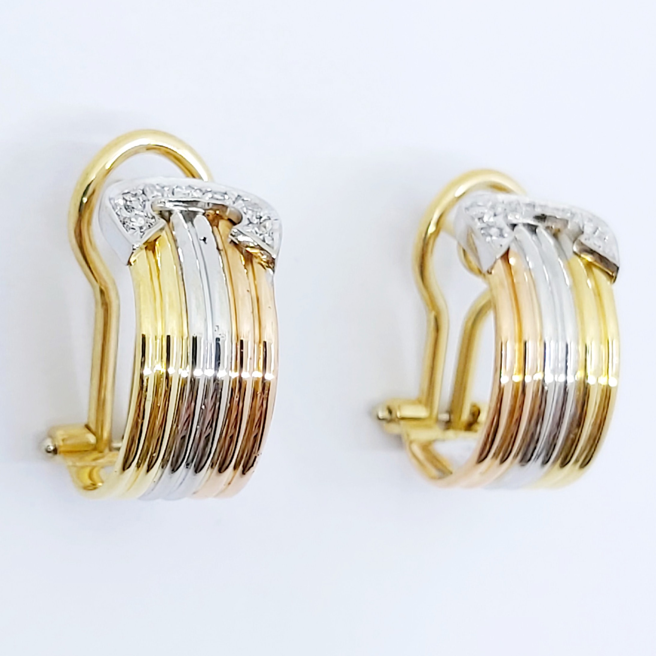 Ohrstecker 750/- mit Diamanten, 7,460g