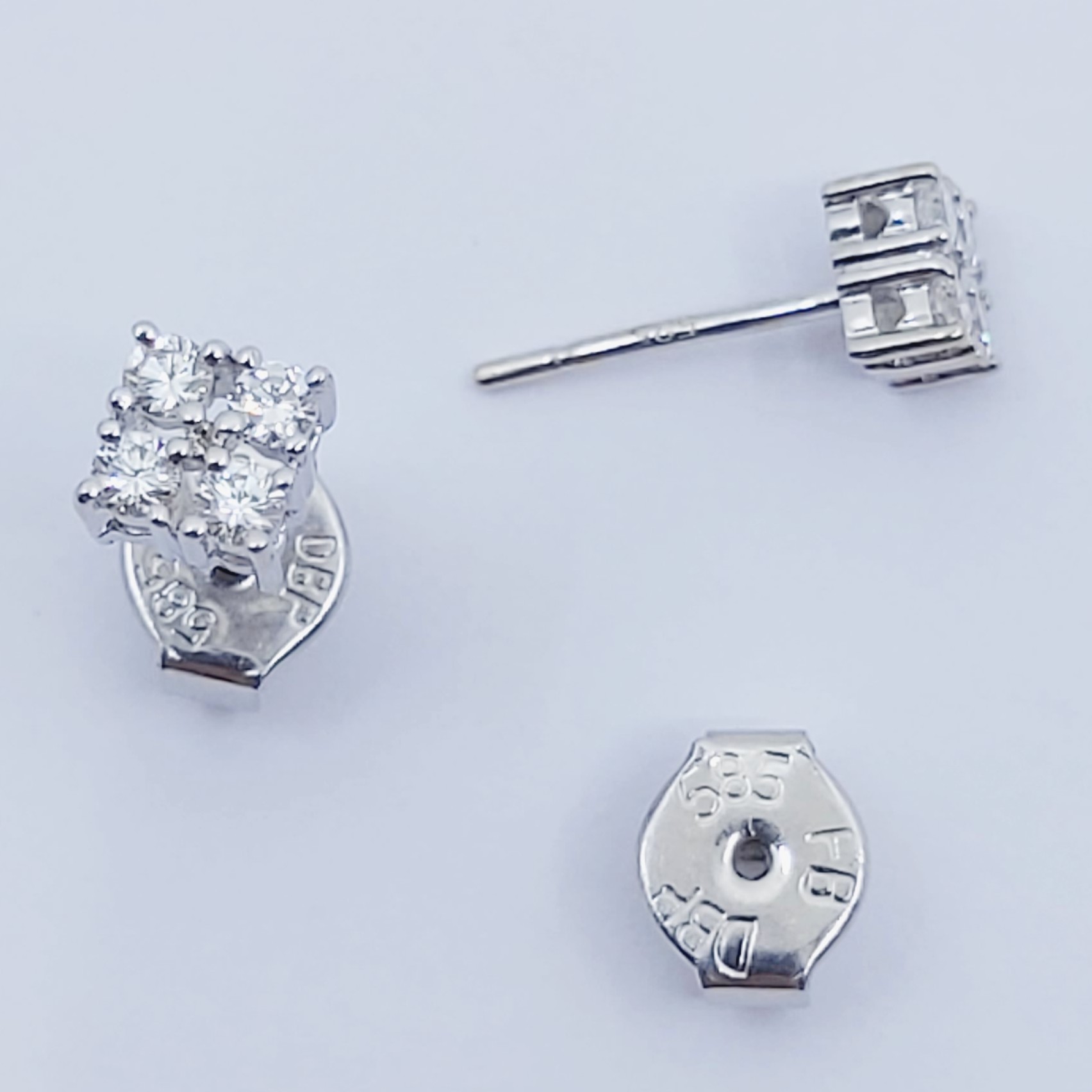 Ohrstecker 585/- mit Brillanten, 1,56g