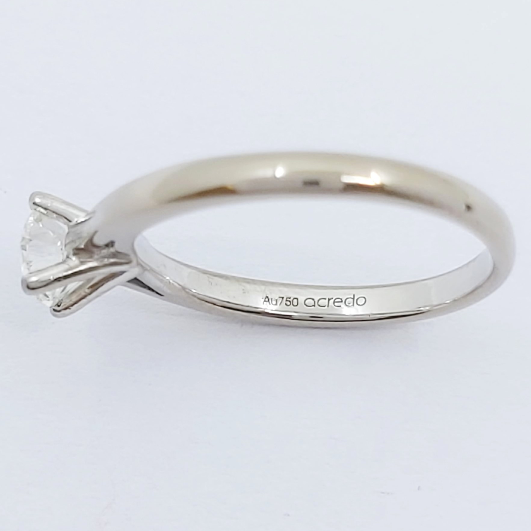Ring 750/- mit einem Brillant, Größe: 53, 2,99g