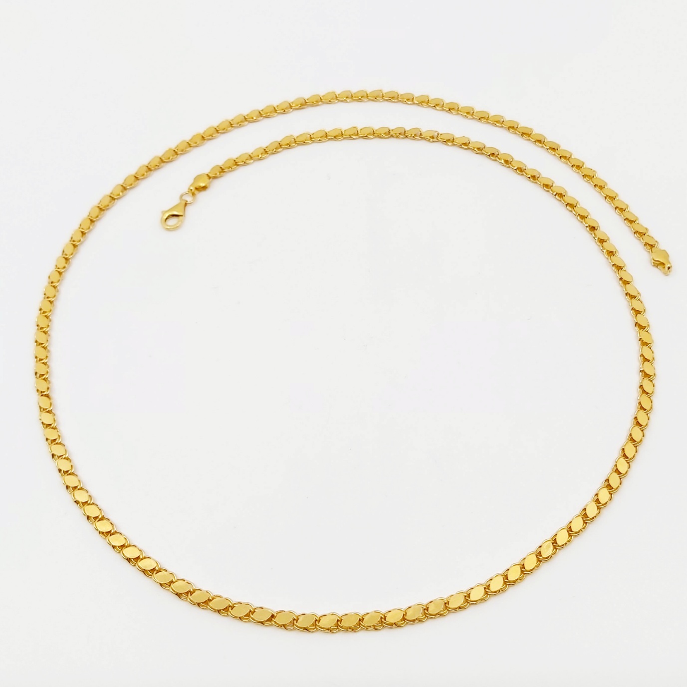 Halskette 916/-,  18,76 g, Länge: 66,5cm