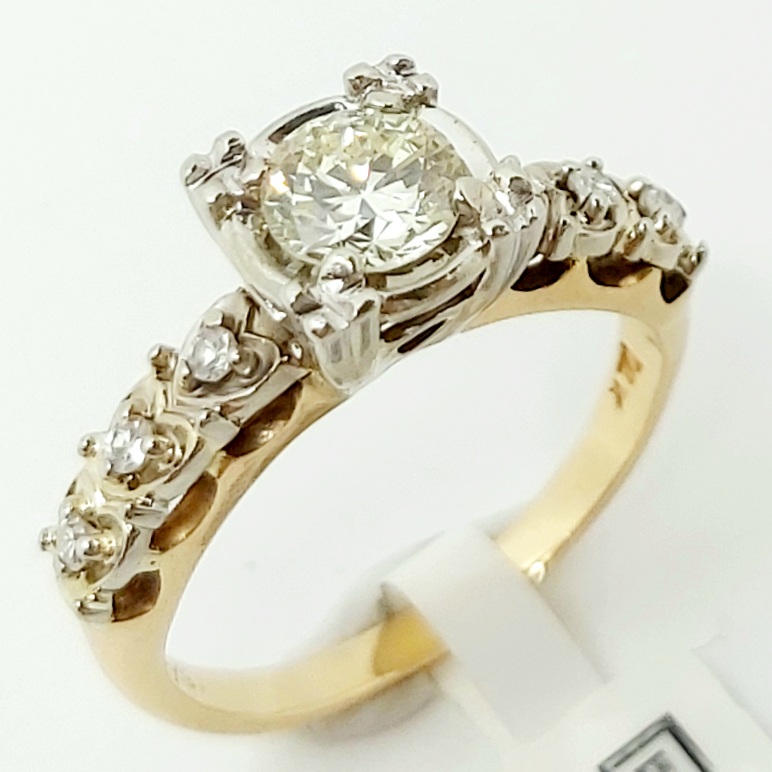 1 Ring 585/- 1 Brillant, Diamanten, Gr.48, 3,26g