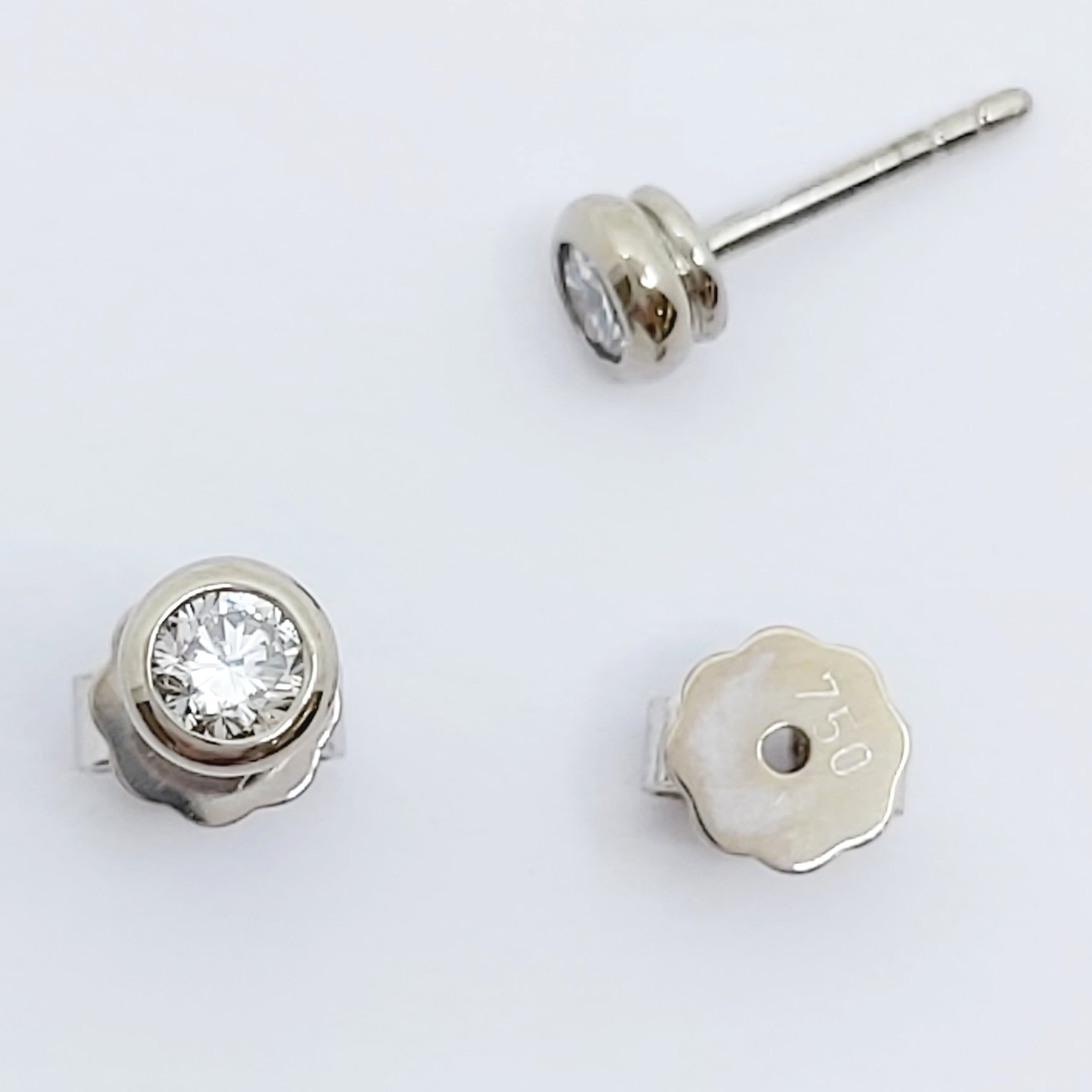 Ohrstecker 750/- mit Brillanten, 2,05g