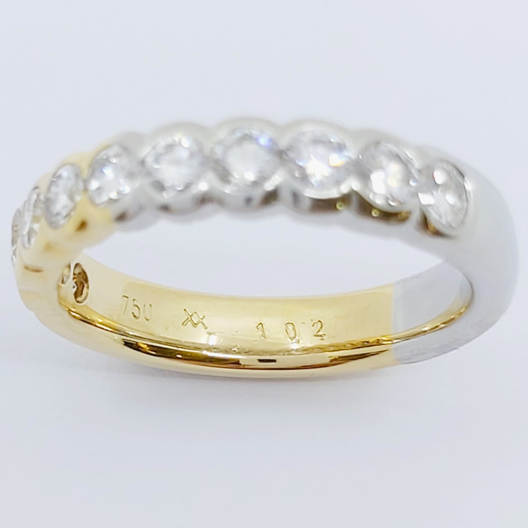 Ring 750/-, 950/- Platin mit Brillanten, Größe: 56, 7,6g